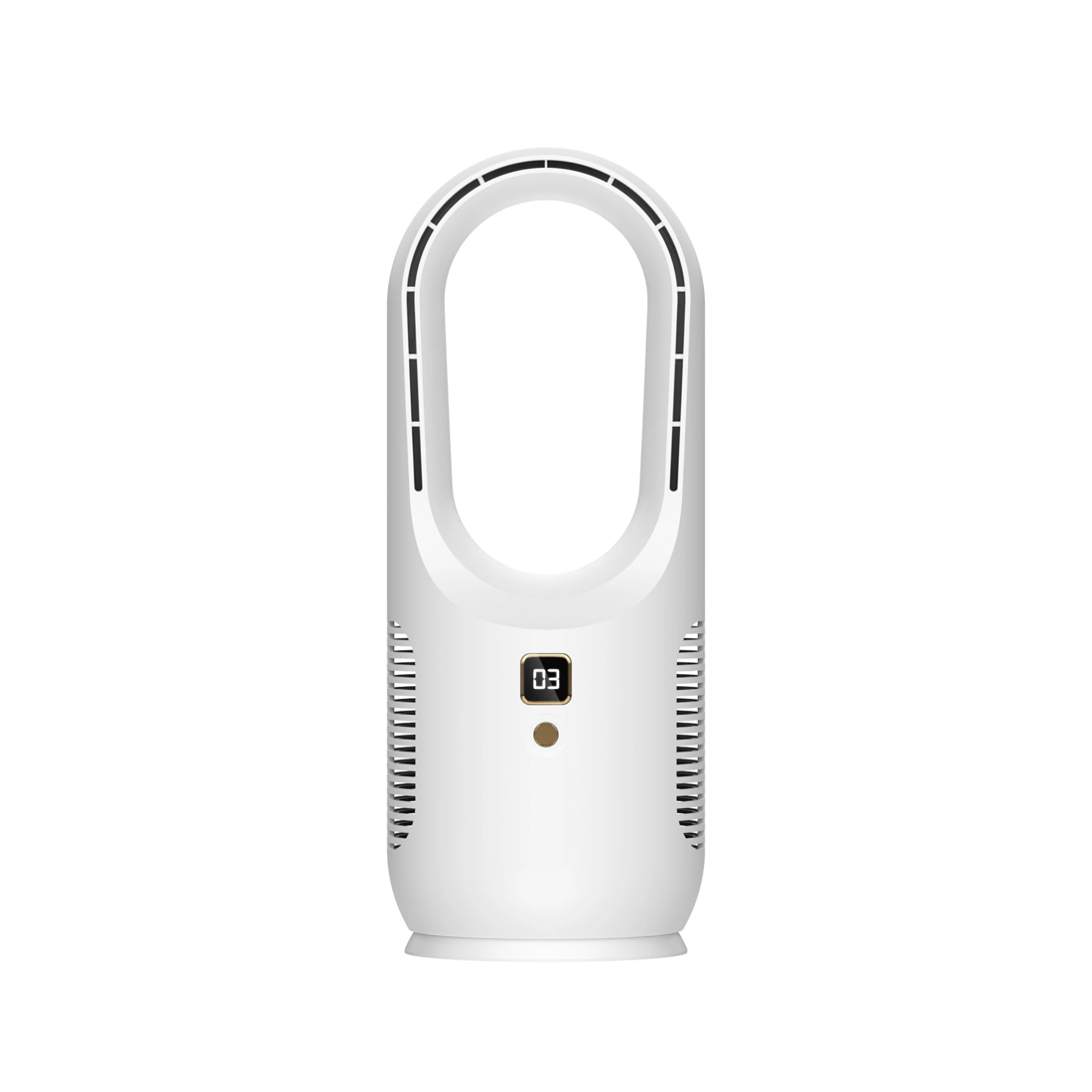 6 ADVWIN USB Desk Fan, Portable Bladeless Fan Rechargeable Stand Fan for Home, Office, Dorm White, 6 of 7