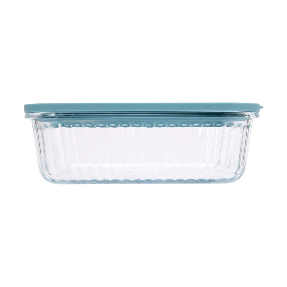 2 1.4L Ribbed Glass Container, 2 of 4