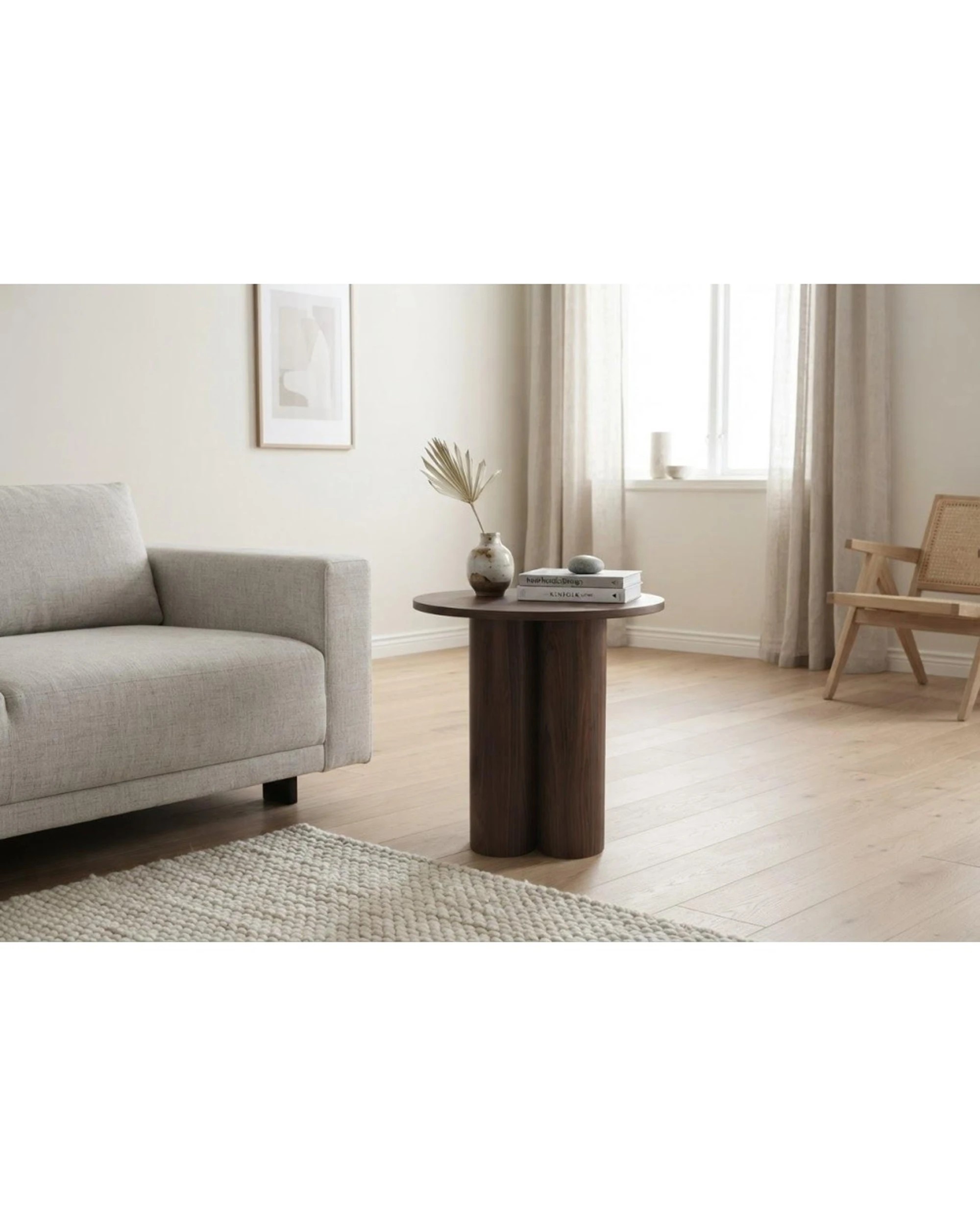3 Codu Elyn Side Table 60x50x50cm Walnut - Brown, 3 of 5