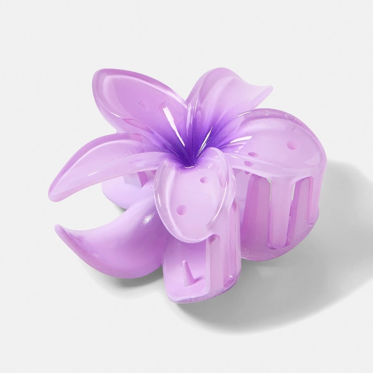 2 Purple Frangipani Claw Hair Clip, 2 of 4