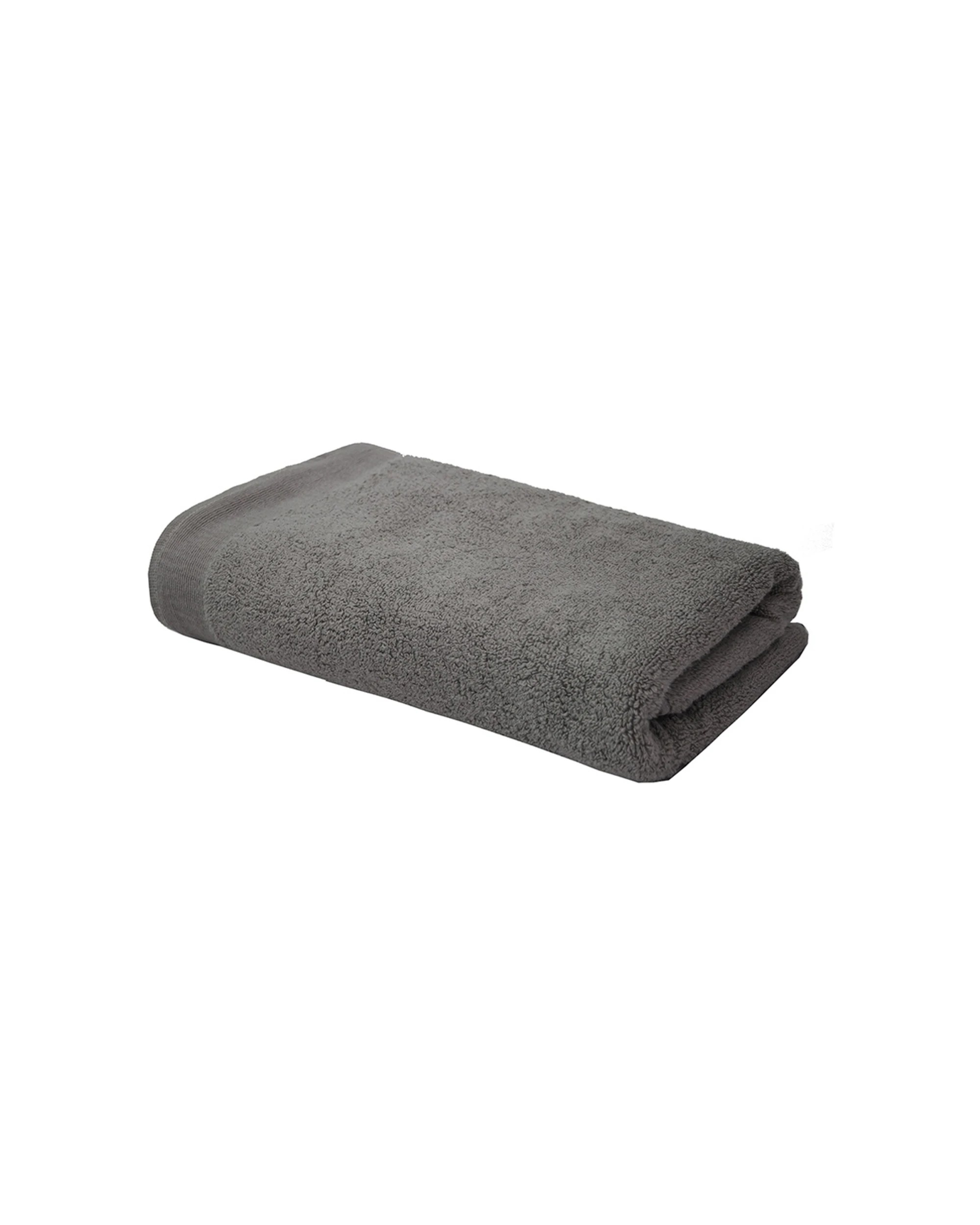 1 Bambury Elvire 600gsm Soft Absorbent Cotton Bath Sheet Ribbed - Grey, 1 of 3