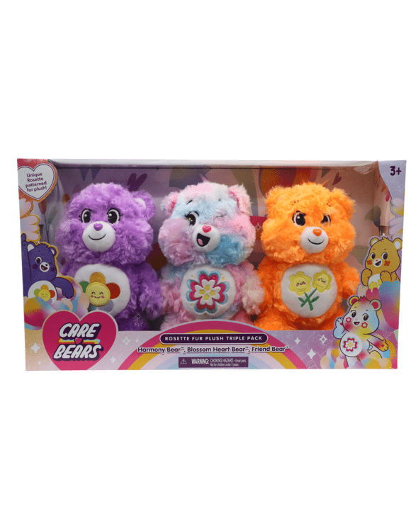 Care Bears Rosette Fur Plush Triple Pack