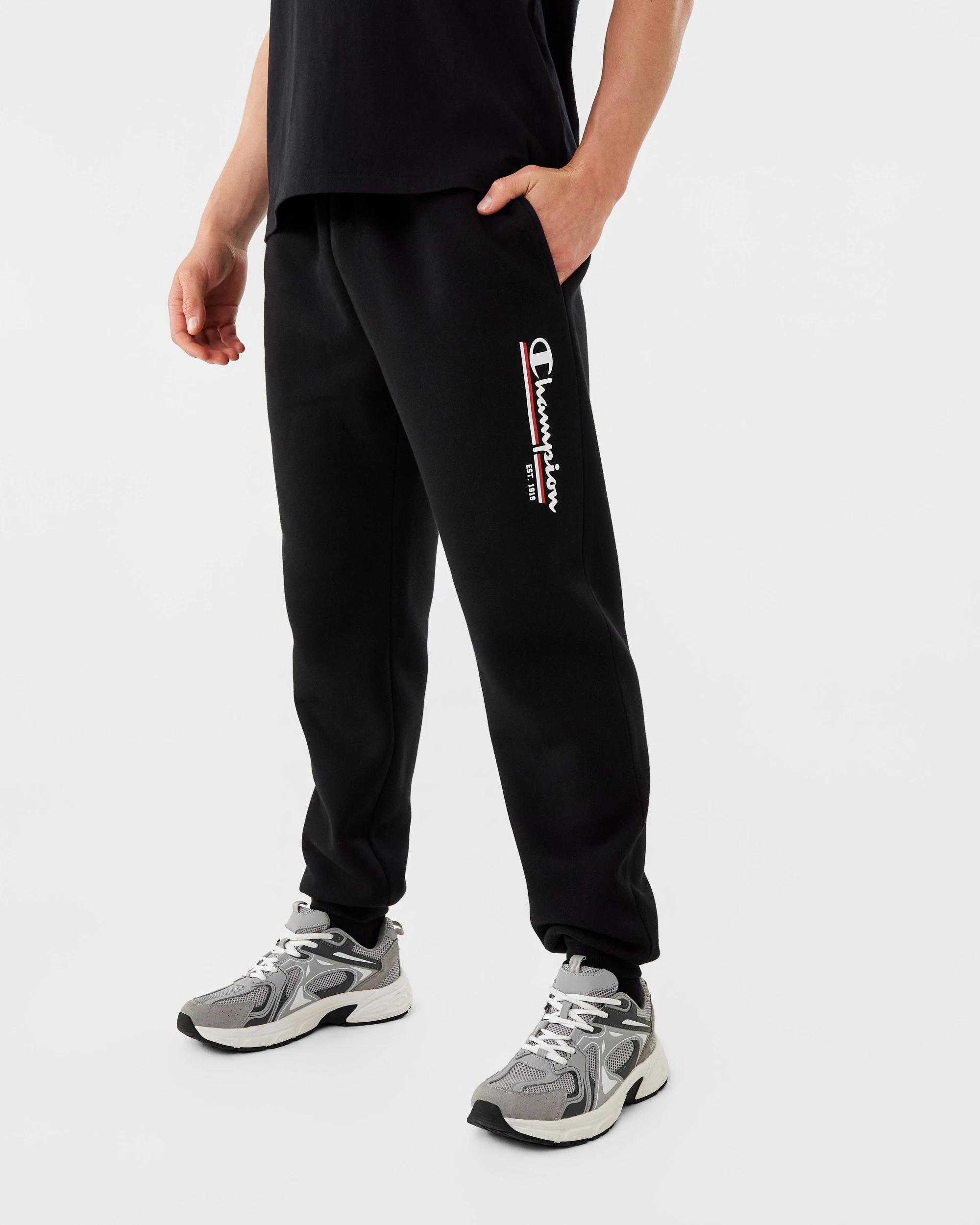 1 Champion Script Mens Joggers Black, 1 of 9
