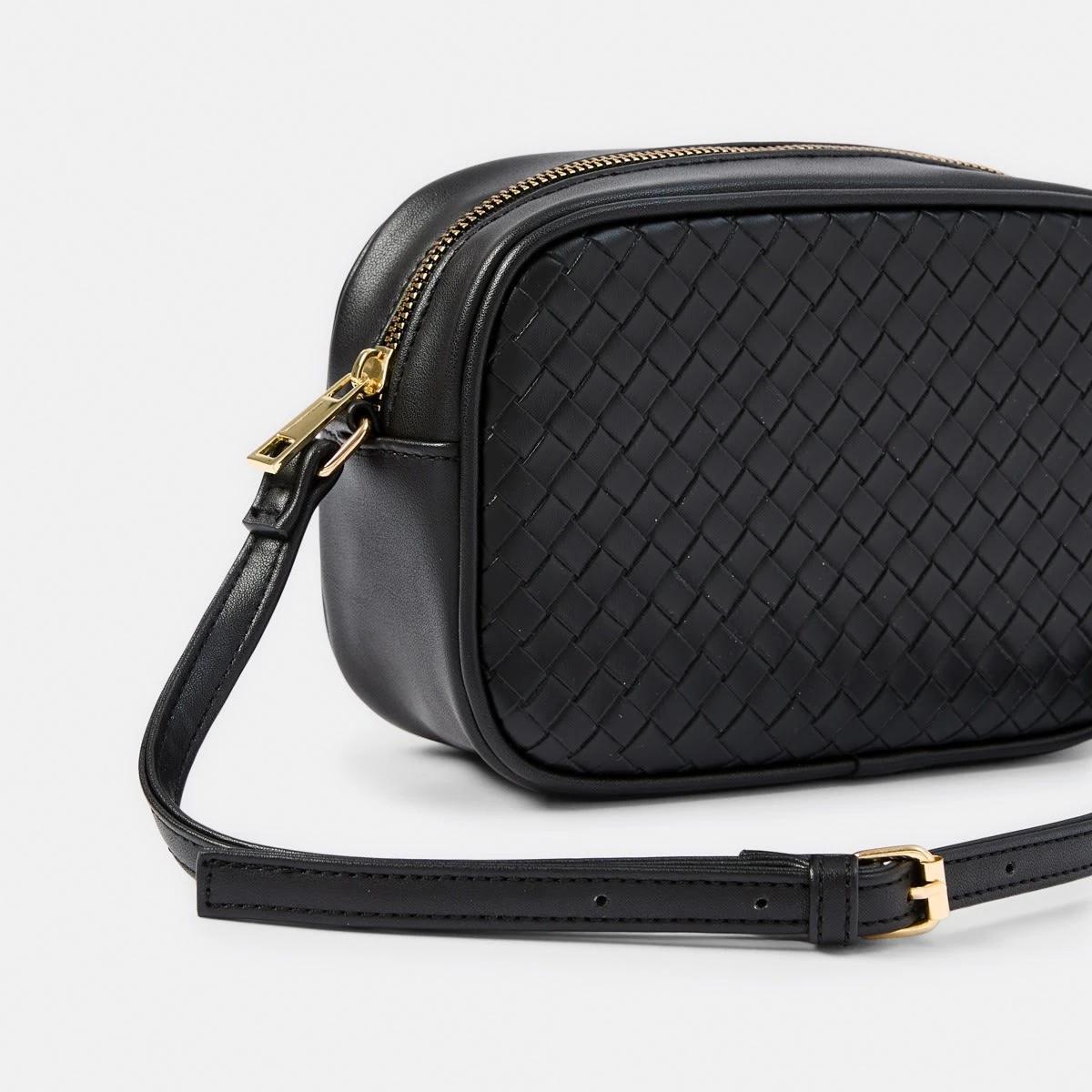 3 Woven Crossbody Bag BLACK, 3 of 5