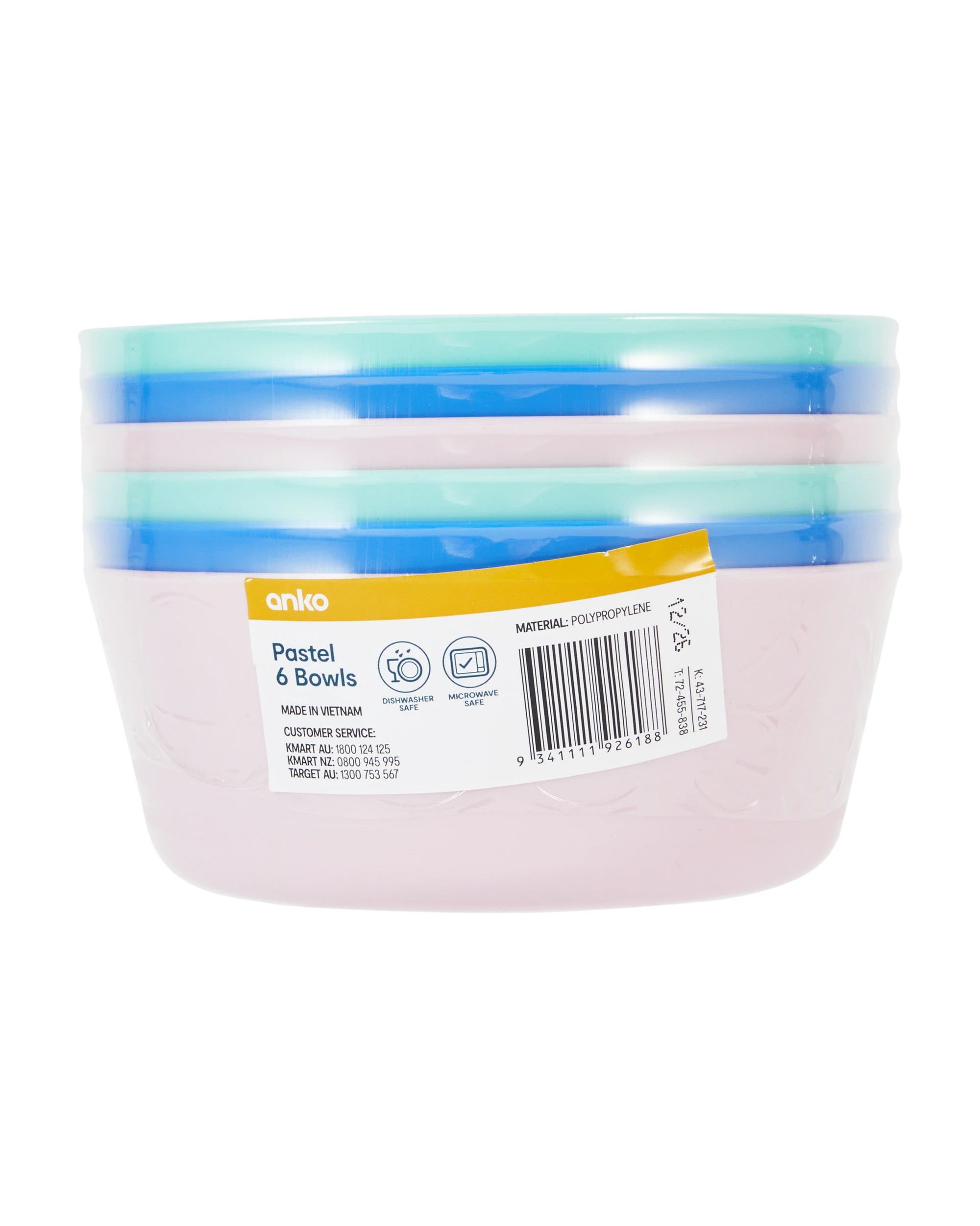 6 6 Pack Pastel Bowls, 6 of 6