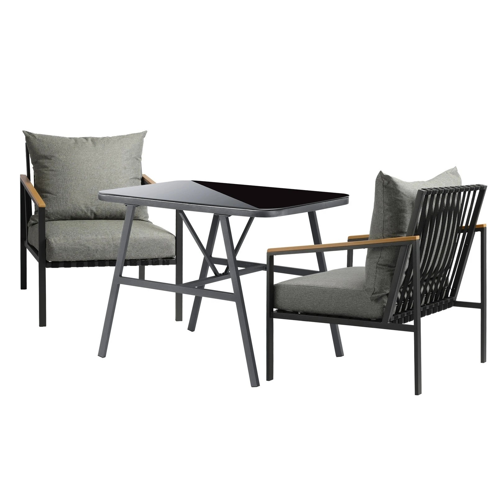 5 Livsip Outdoor Dining Set Table And Chairs Patio Furniture Garden Setting 3pcs
 - Multi, 5 of 10