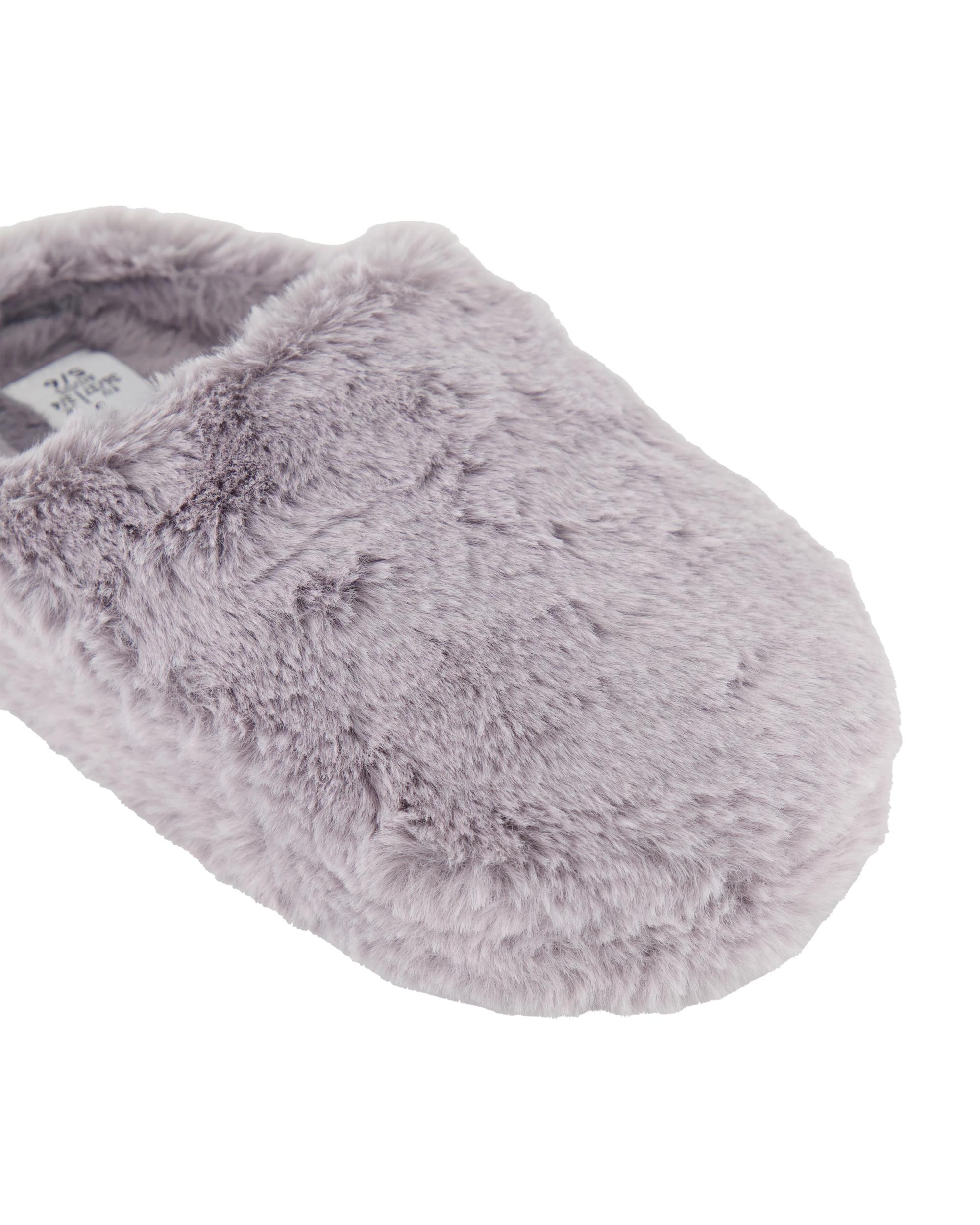 3 Plush Detail Scuffs Grey, 3 of 3