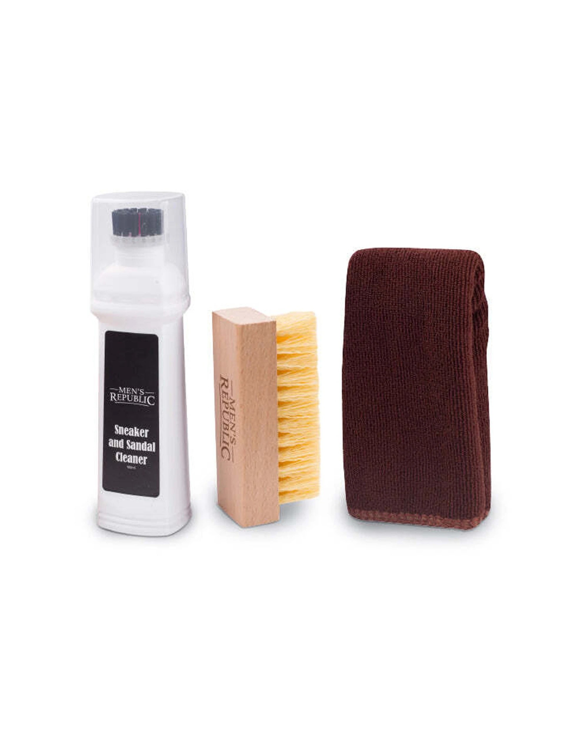 1 Mens Republic 3Pc Sneaker And Sandal Cleaner Kit Carry Bag Plastic Wood Fabric Kit Set - Multi, 1 of 8