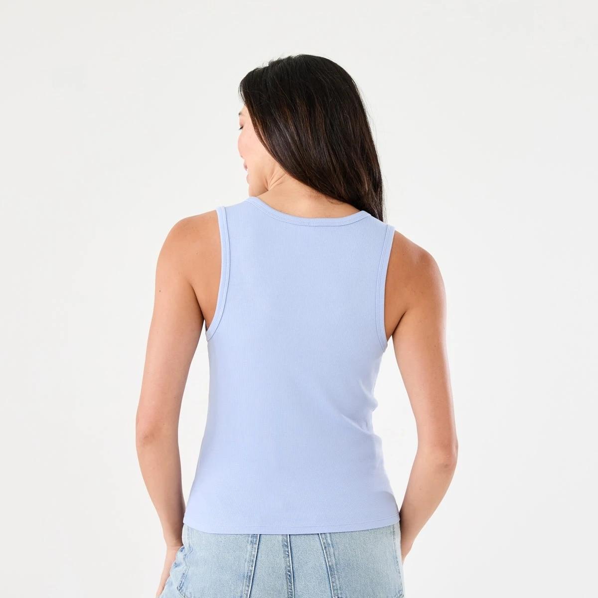 3 Sleeveless Rib Tank BRUNI BLUE, 3 of 5