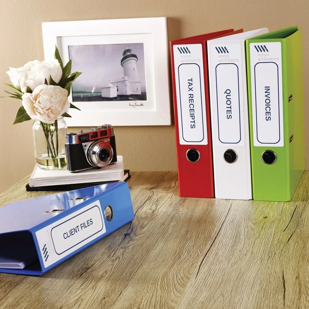 4 Avery 4UP Laser Lever Arch Labels White 25 Sheets, 4 of 7