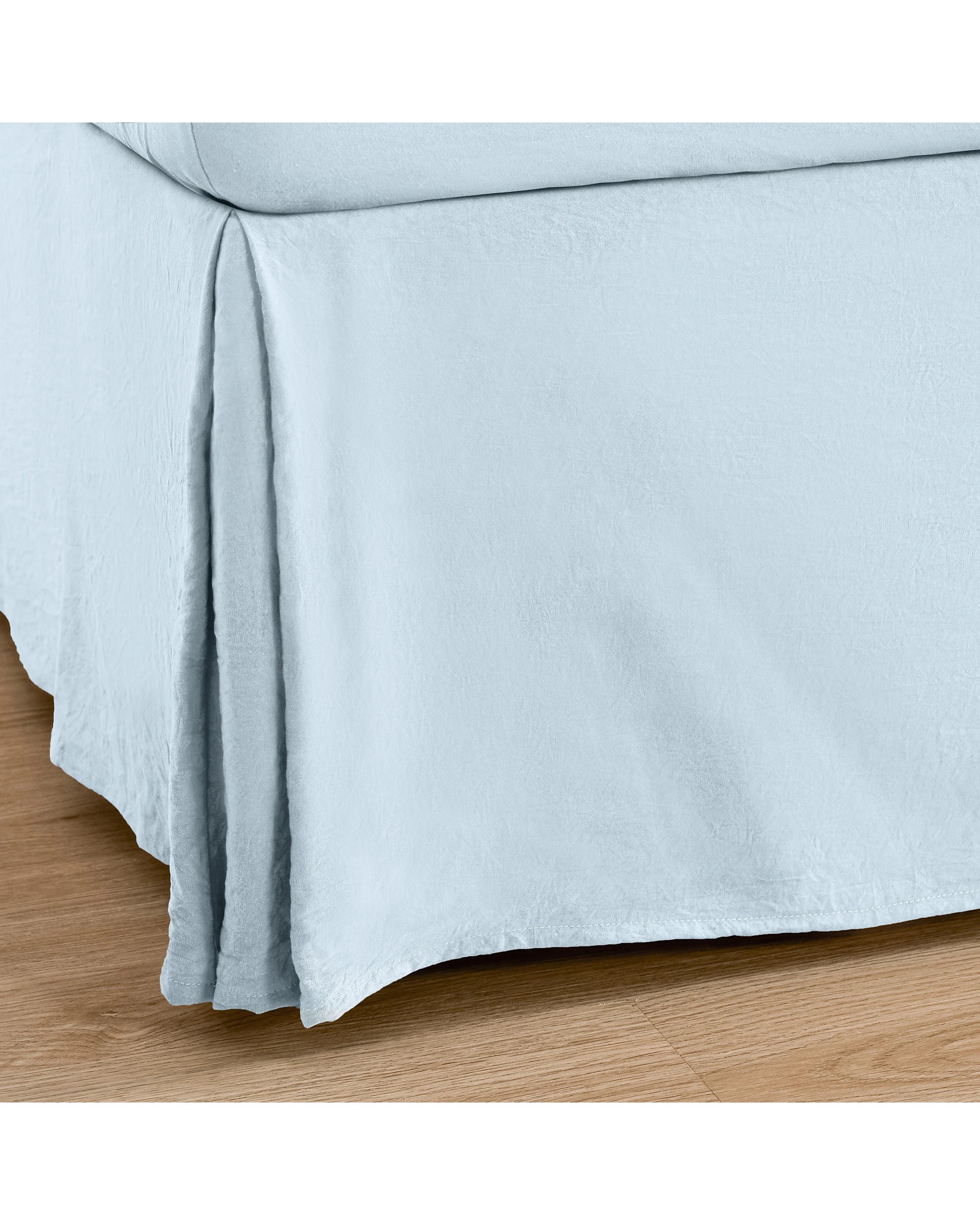 5 Dreamaker Superfine Washed Microfibre Pleated Valance - Single Bed - Ice Blue, 5 of 9