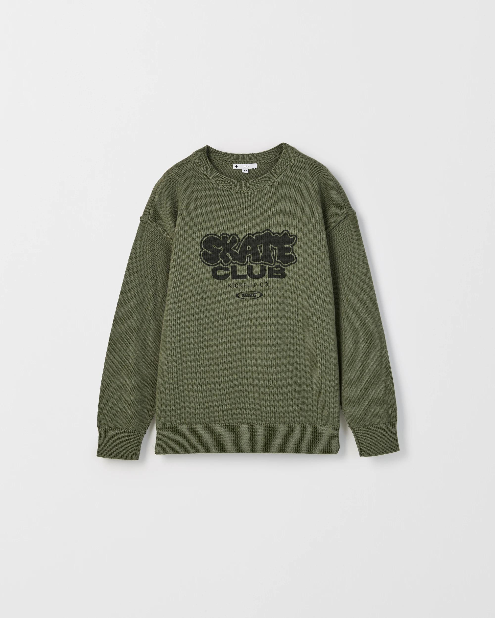 1 Target Kids Australian Cotton Long Sleeve Knit Jumper BEETLE, 1 of 1