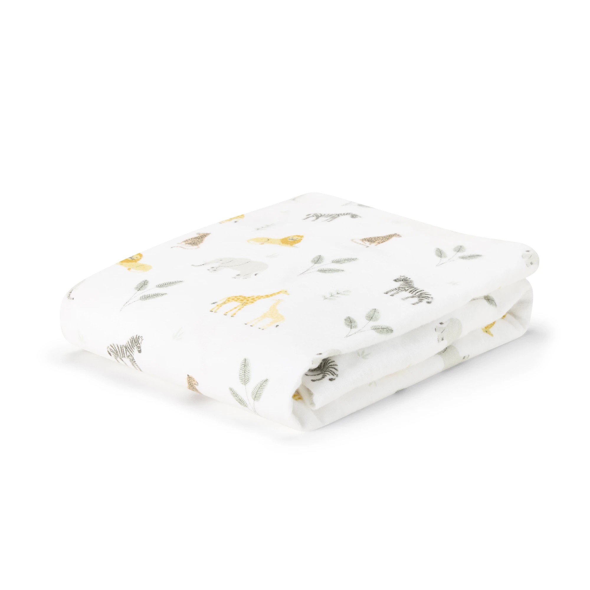 2 2 Pack Flannelette Cotton Fitted Cot Sheets - Safari and Wave Stripe, 2 of 6