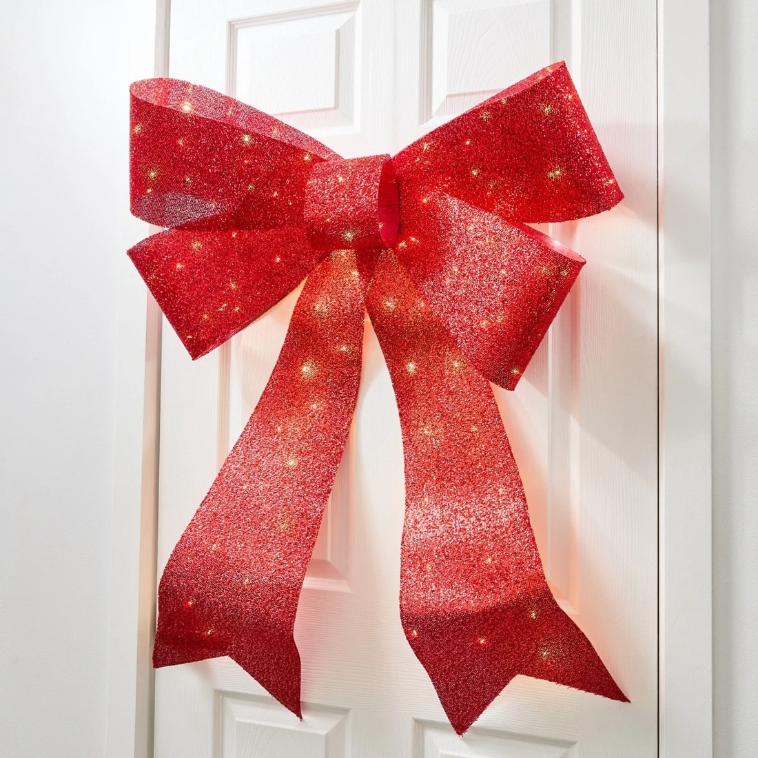 3 Battery Operated LED Light Up Door Bow, 3 of 9