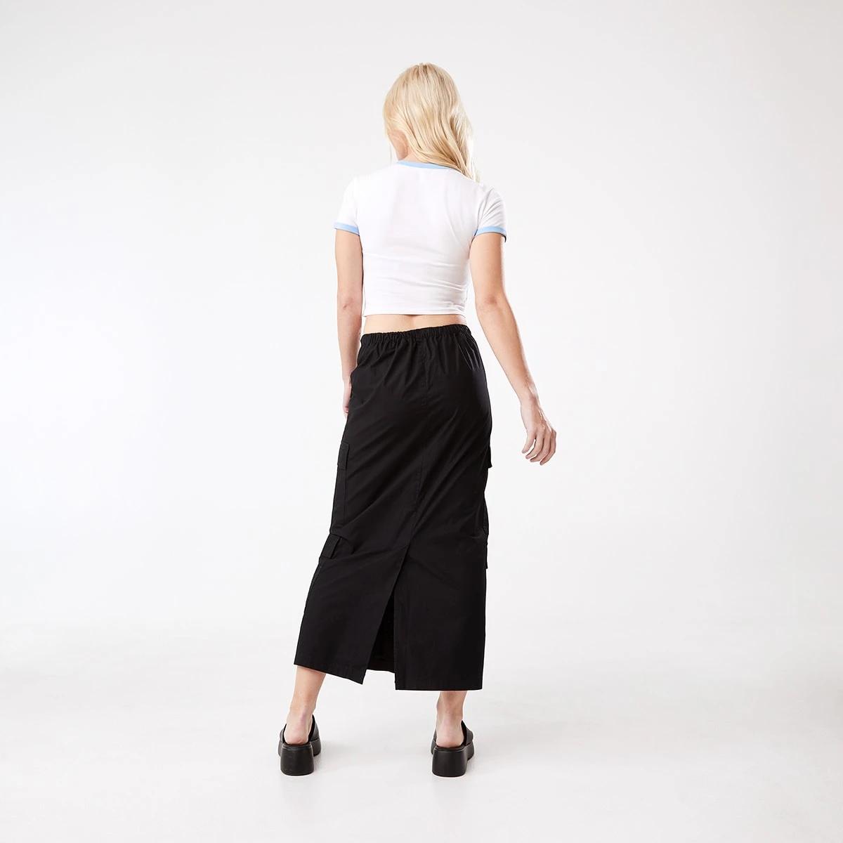 6 Parachute Midi Skirt Black, 6 of 8