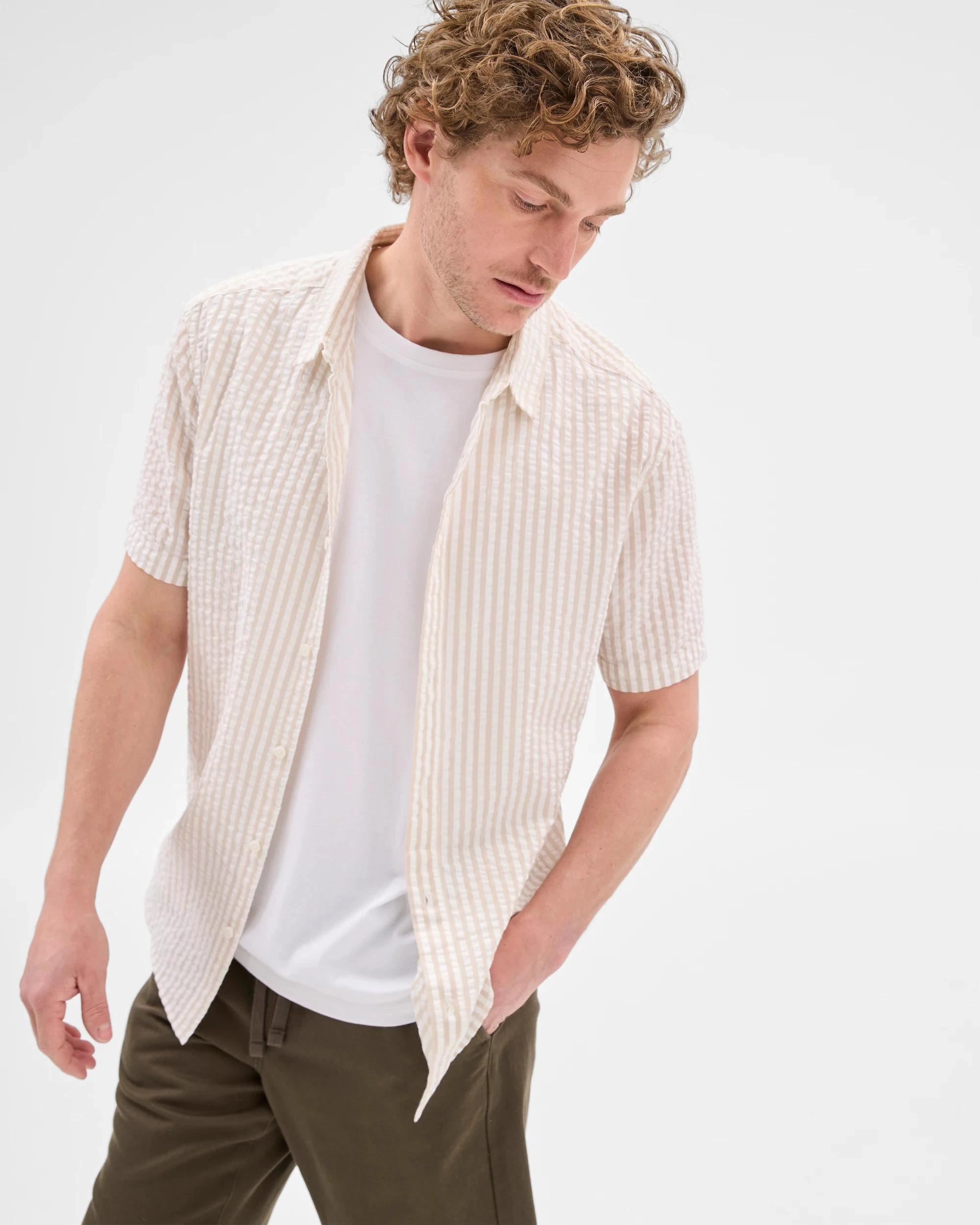 4 Target Australian Cotton Seersucker Shirt LIGHT STONE, 4 of 10