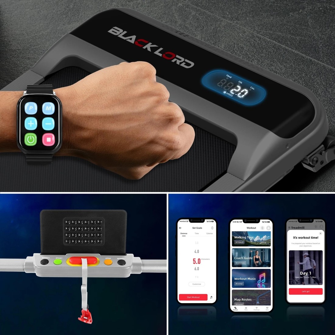 7 Black Lord Walking Pad Treadmill Incline Foldable - Silver, 7 of 10