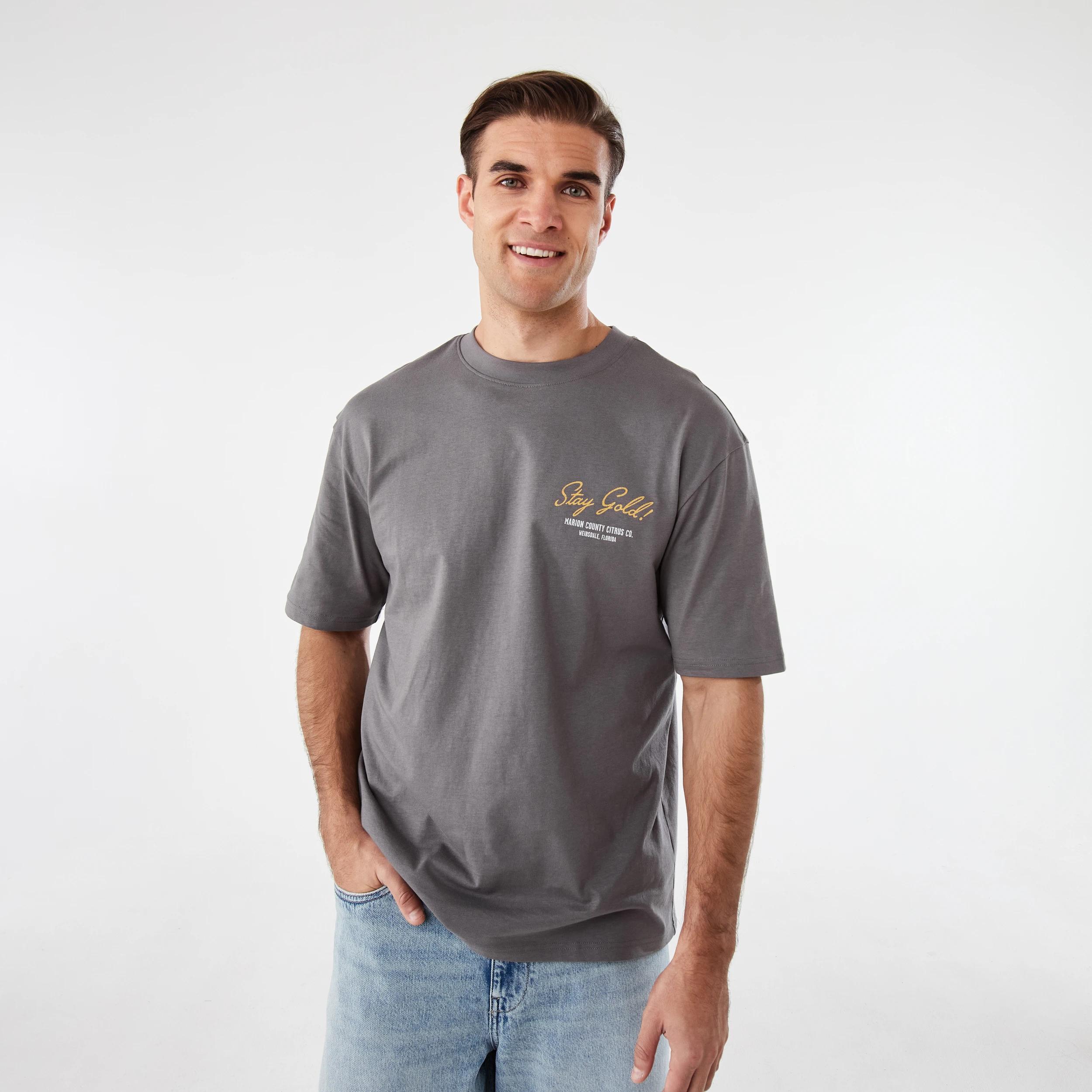 1 Oversized Graphic T-shirt Gry Citrus, 1 of 7