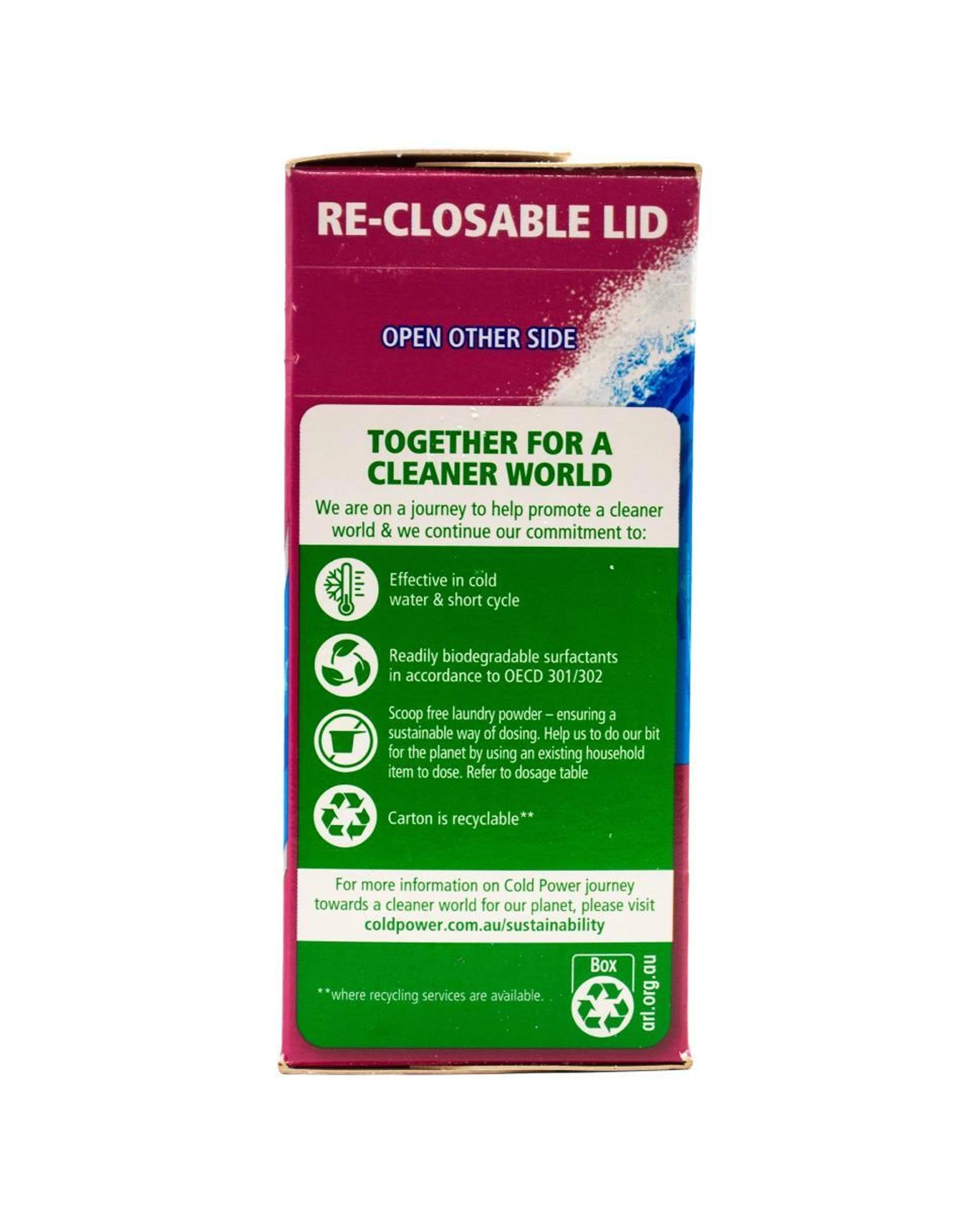 3 Cold Power 6PK Laundry Powder 1kg Advanced Clean Fabric Softener Included - Pink, 3 of 5