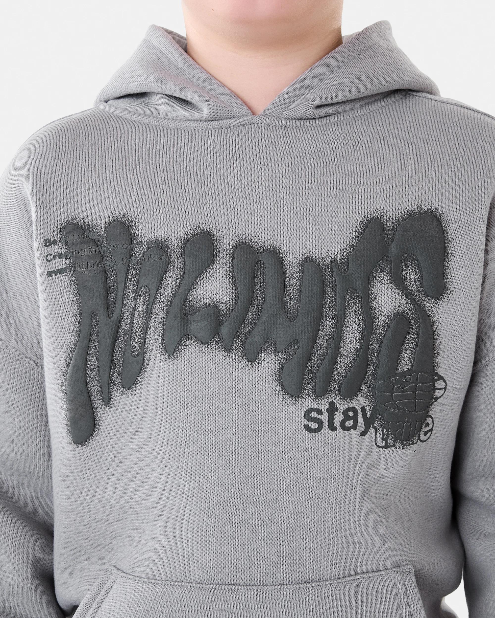 5 Oversized Print Hoodie Gry Slogan, 5 of 8