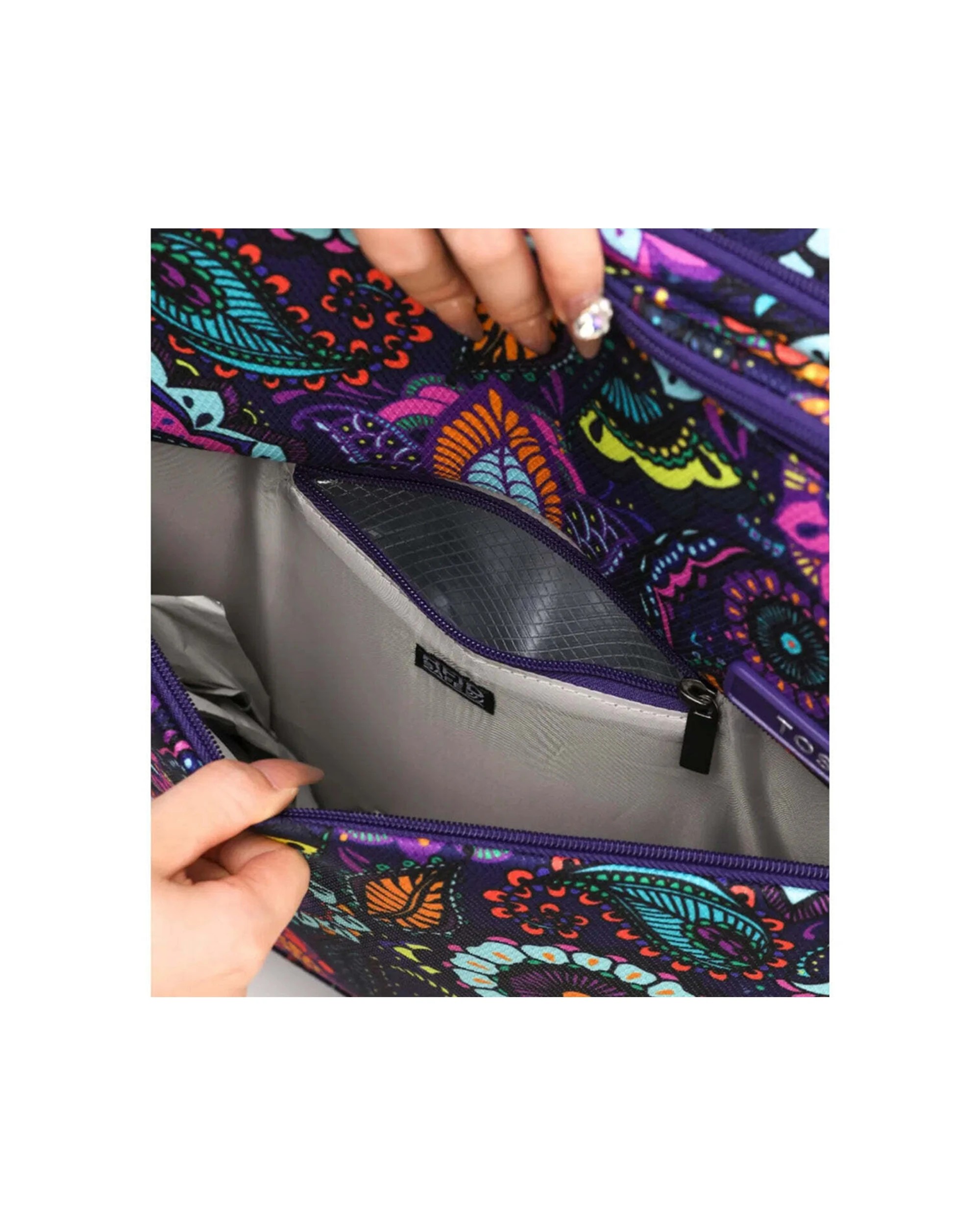 8 Tosca 3Pc So-Lite 2-Wheel Suitcase Travelling Luggage Trolley Set - Pattern, 8 of 9