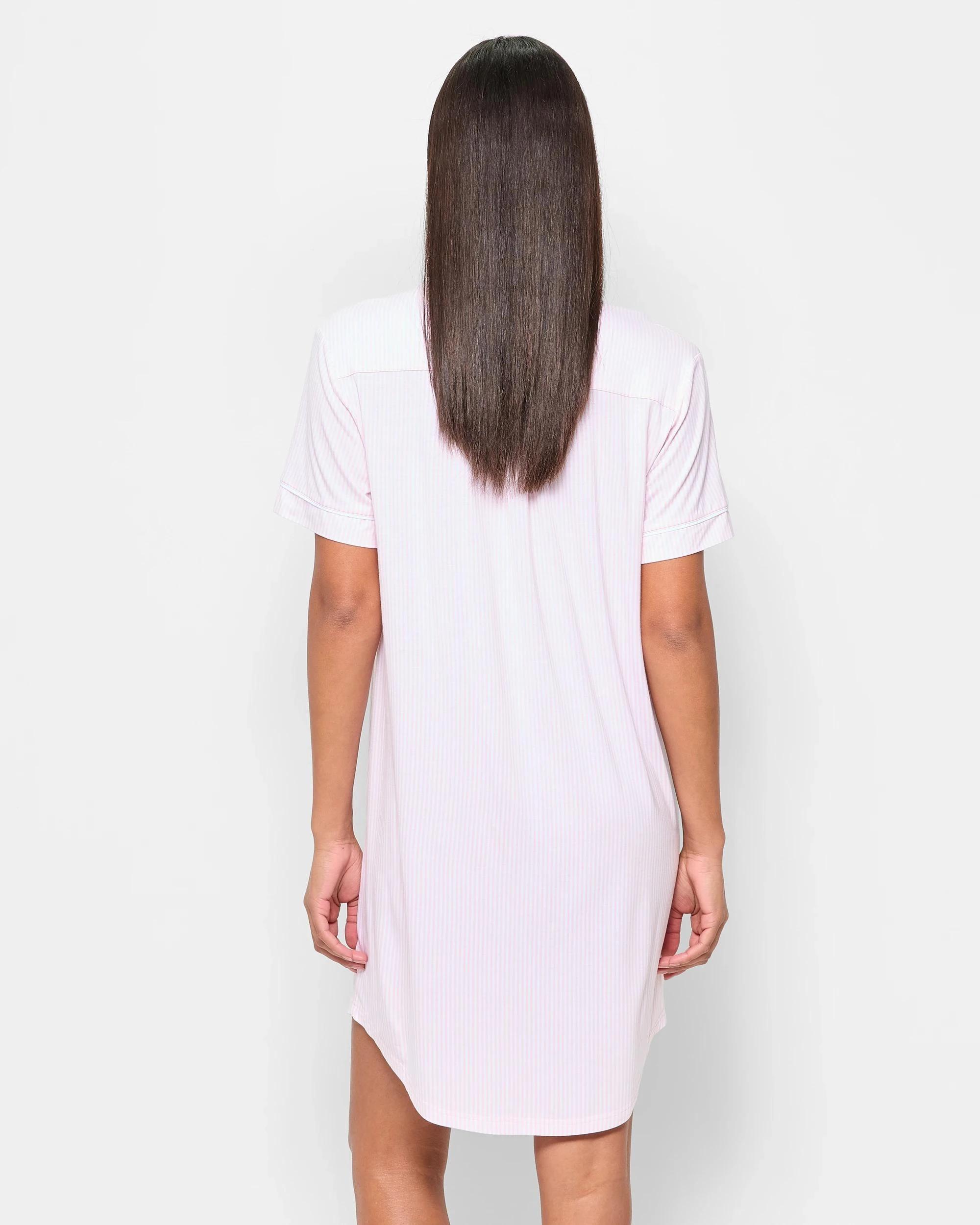 4 Target Soft Comfort Bamboo Sleep Nightie PINK STRIPE, 4 of 5
