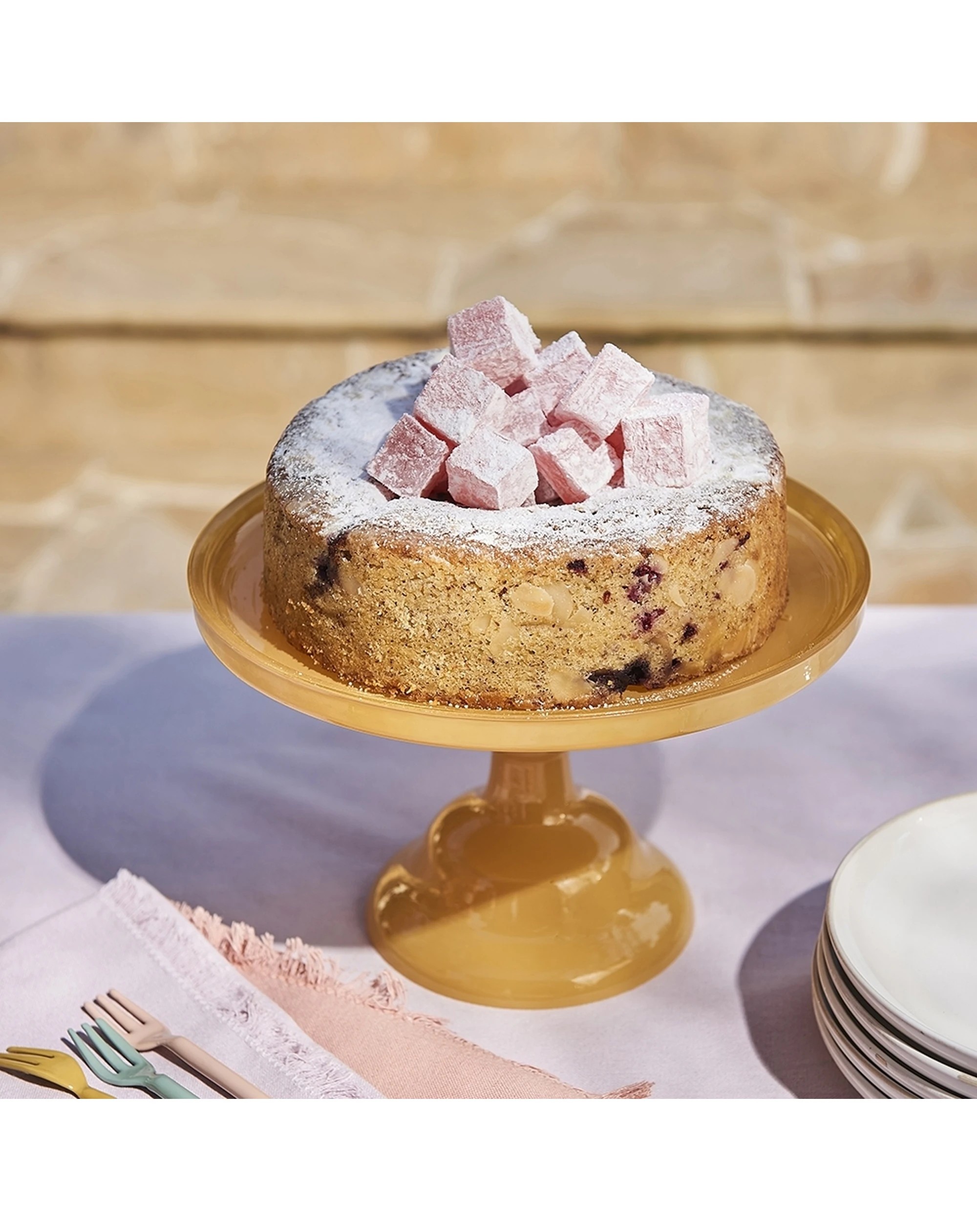 4 Ecology Glass Torte Cake Stand Dessert Display 29x18cm Honey - Yellow, 4 of 4