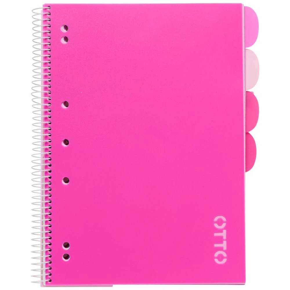 2 Otto A4 5 Subject Notebook 250 Page Hot Pink, 2 of 5