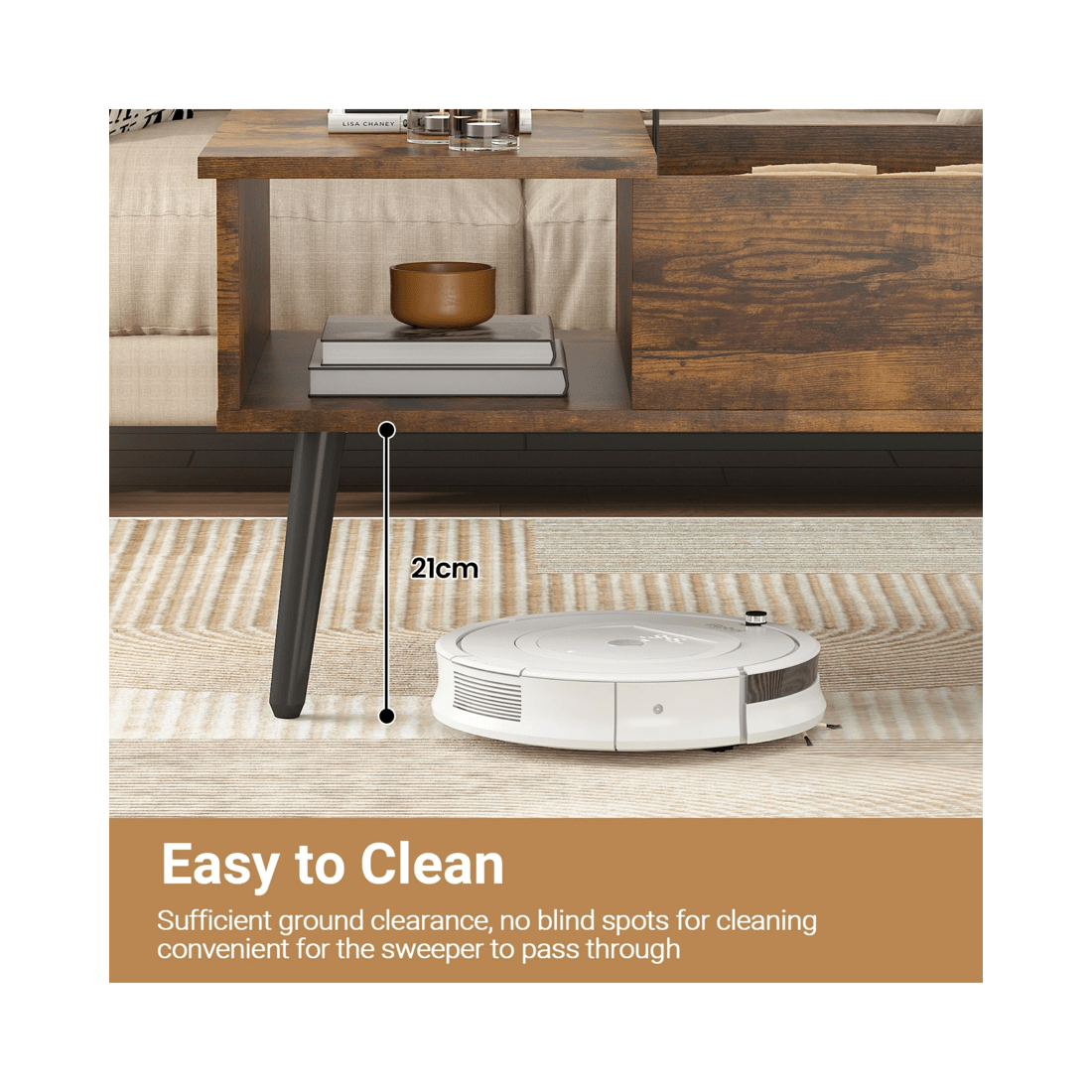 5 Advwin Lift Up Top Coffee Table Side Table w/ Hidden Storage & Shelf Walnut, 5 of 7