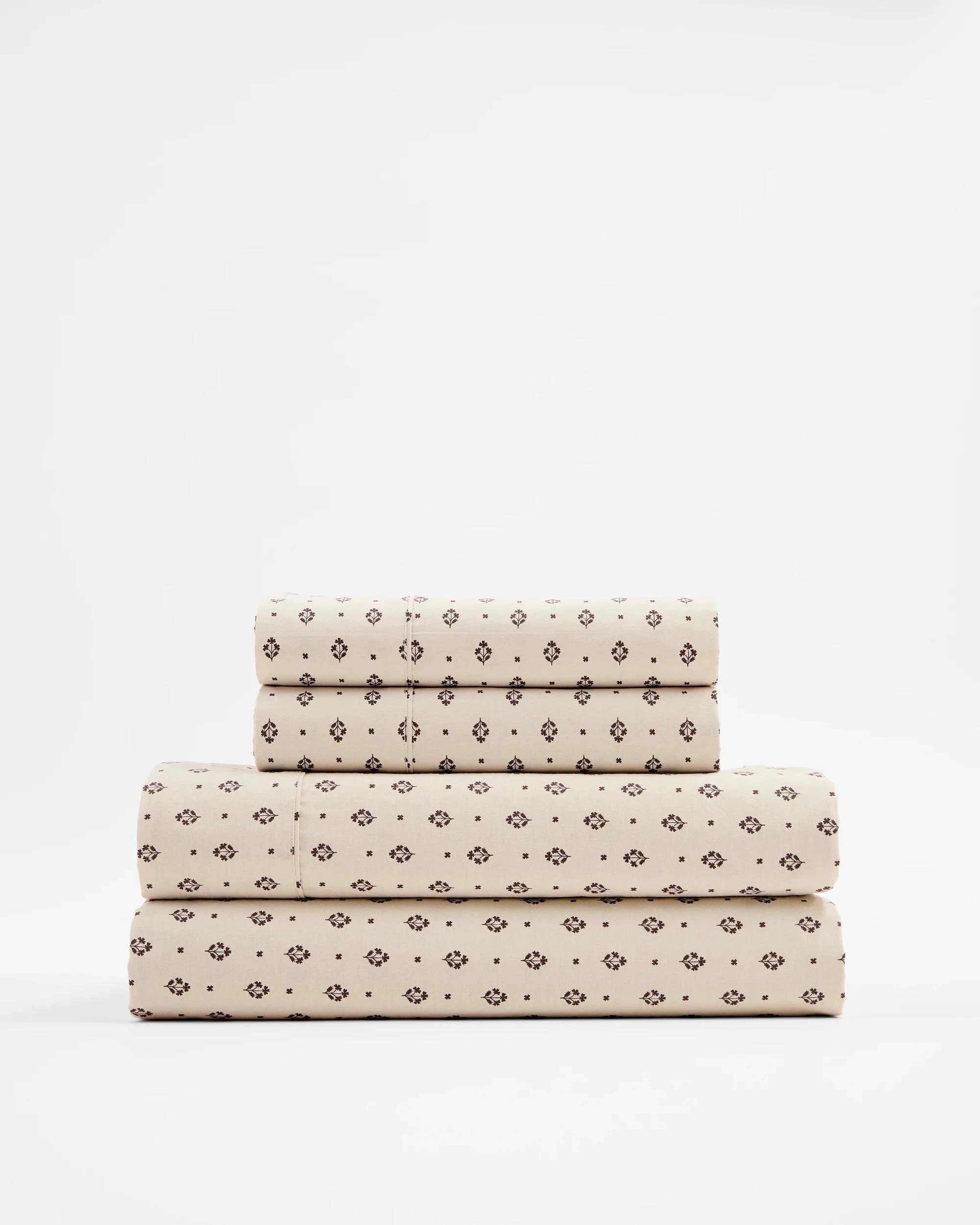 4 Target Amelia Australian Cotton Printed Sheet Set - Double Bed - Brown, 4 of 4