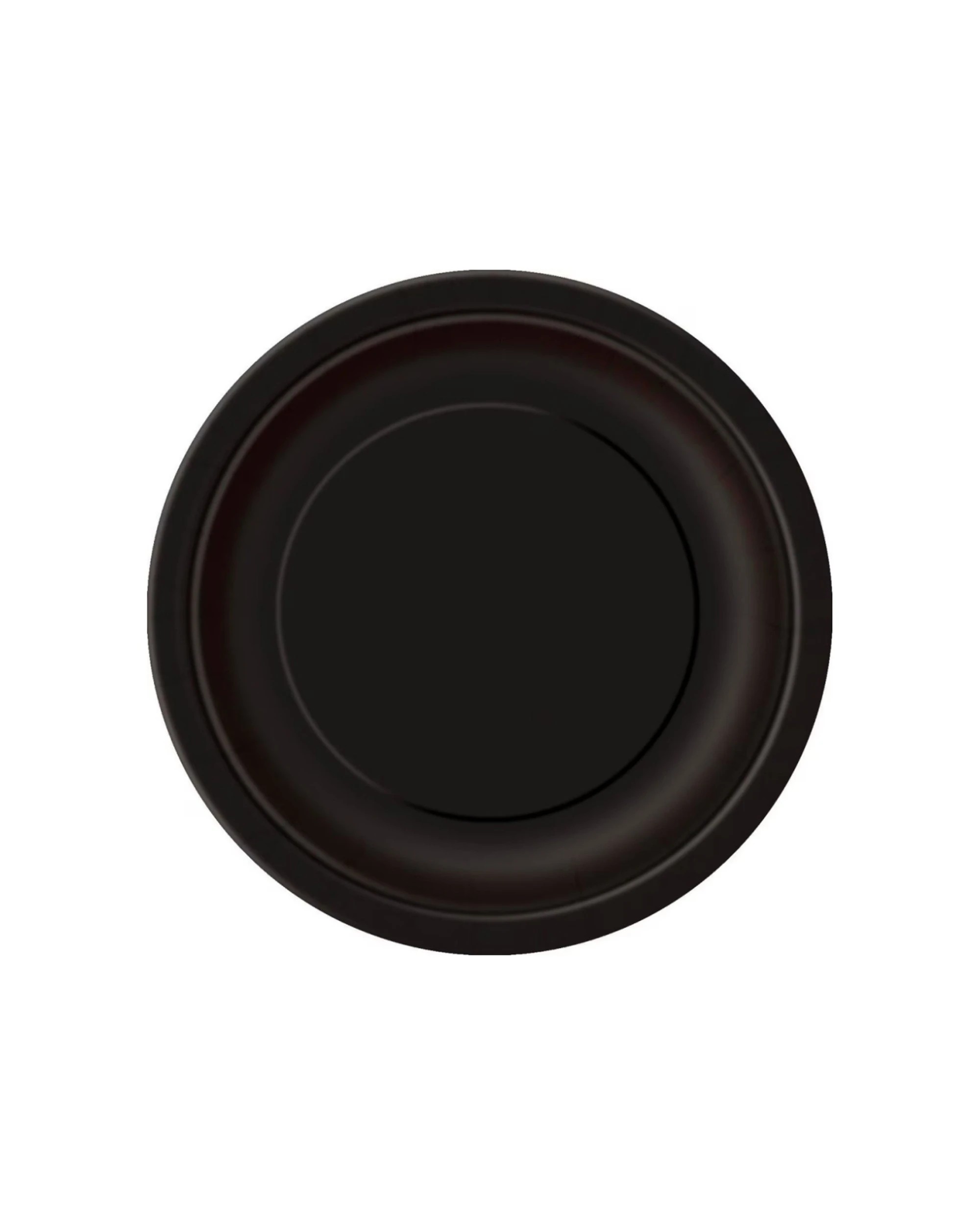 2 Unique Black Round Paper Plates 23cm Pack of 8 - Black, 2 of 2