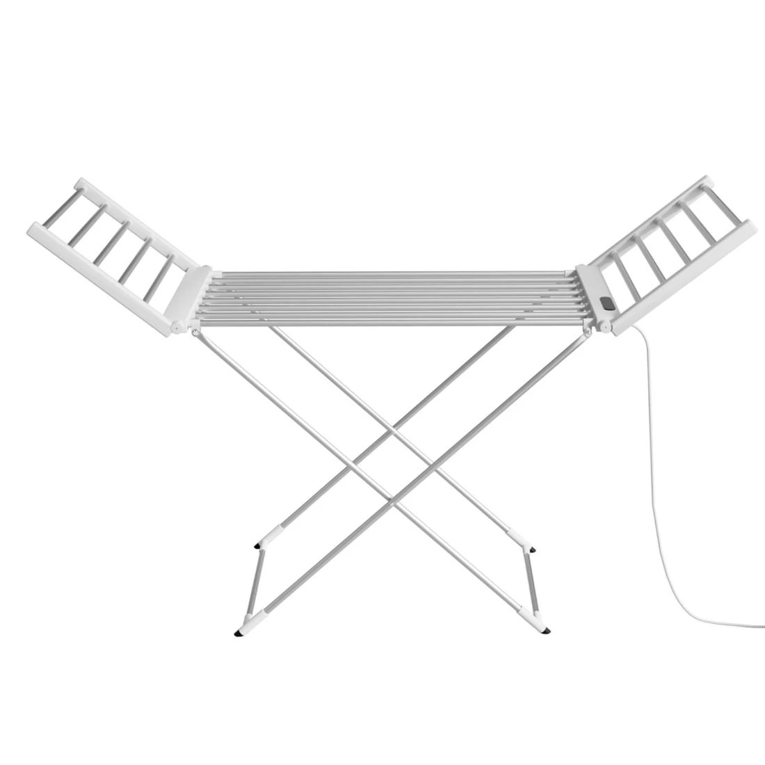 3 Devanti Foldable Electric Heated Towel Rail Rack with 24H Timer - Silver, 3 of 6