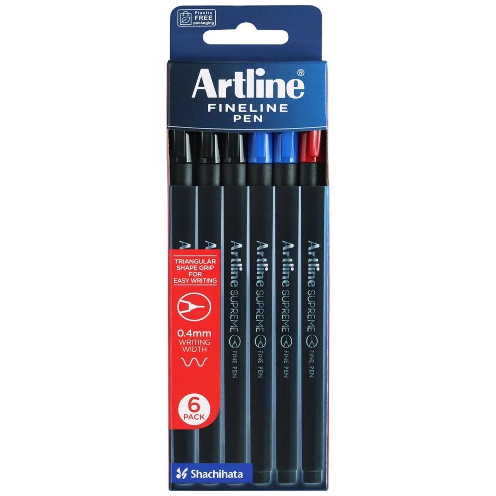 2 Artline Supreme Fineliner 0.4mm Core Colours 6 Pack, 2 of 3