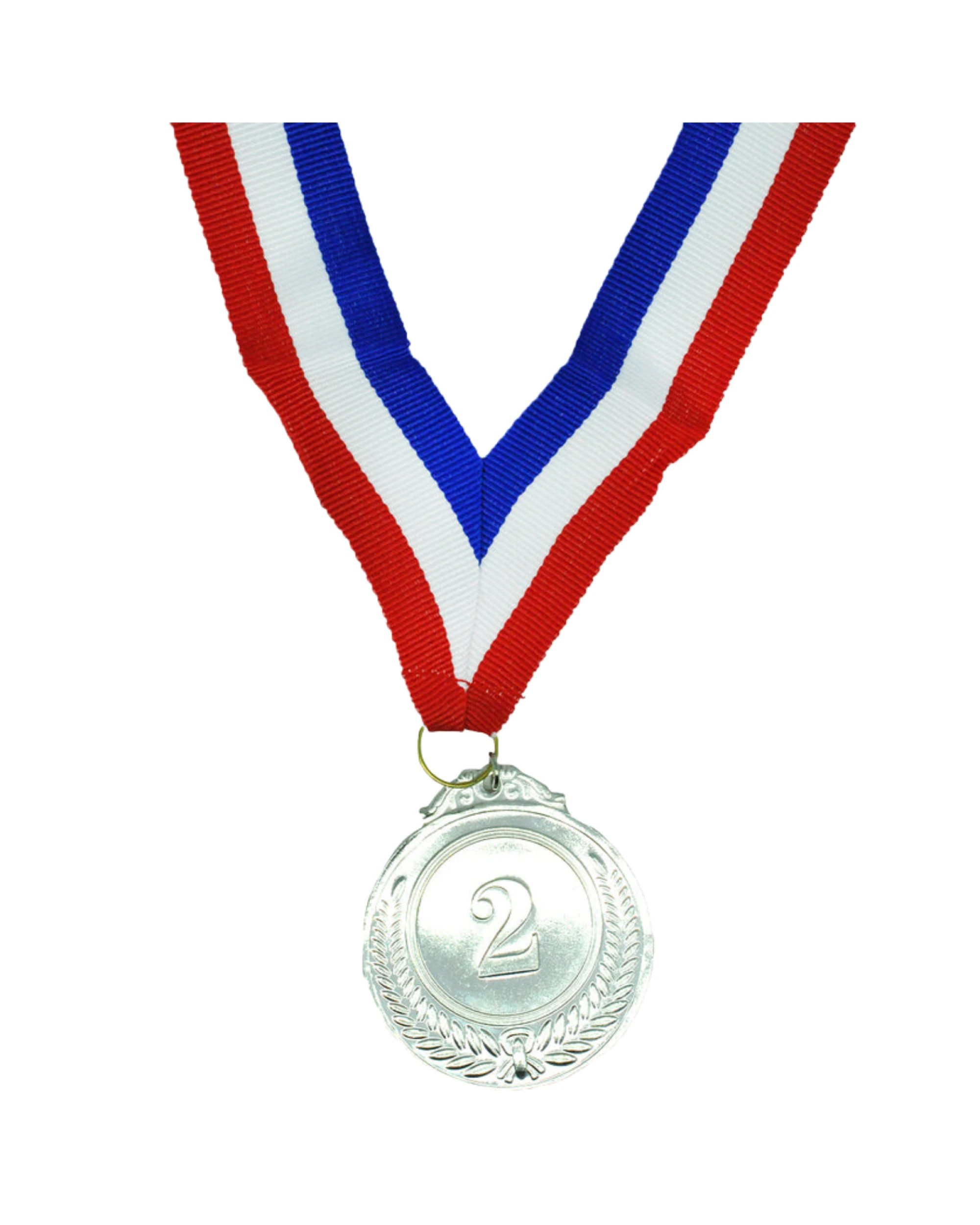 4 BR Costumes 2nd Place Winner Medals with 46cm Ribbon for Sports Day, 4 of 4