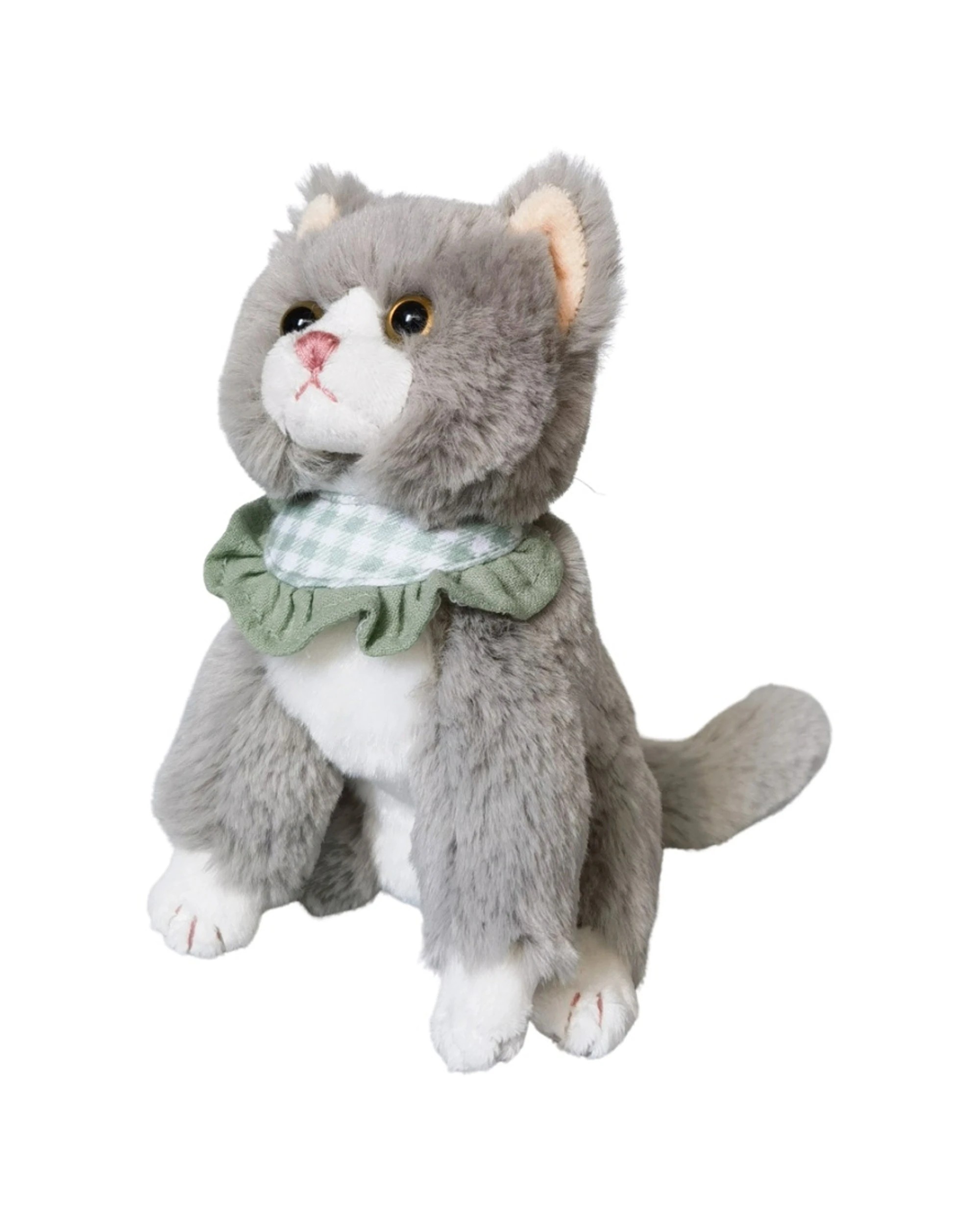 1 Urban Products Cassie Cat Soft Toy Kids Cuddly Plush 18cm - Grey, 1 of 1
