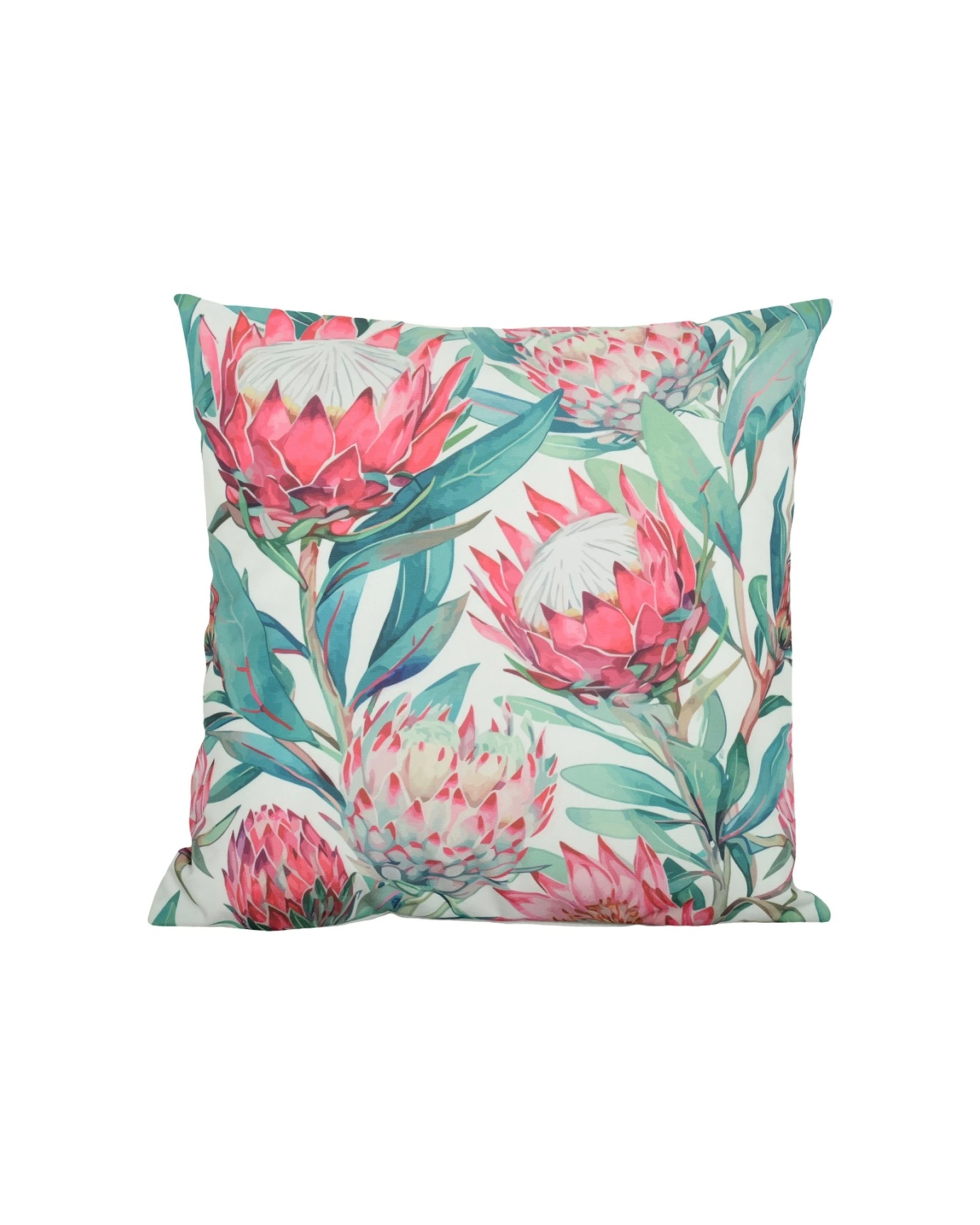 1 Urban Style Cushion Floral Throw Pillow Bold Protea Print 45x45cm - Multi, 1 of 8