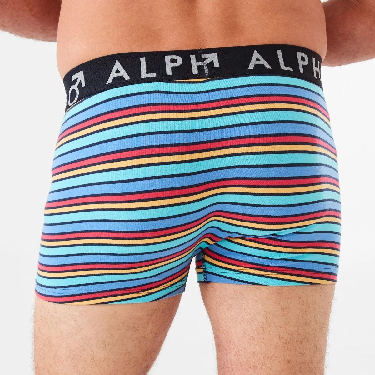 6 3 Pack Fly Front Stripe Trunks SPECTRUM STRIPE, 6 of 8