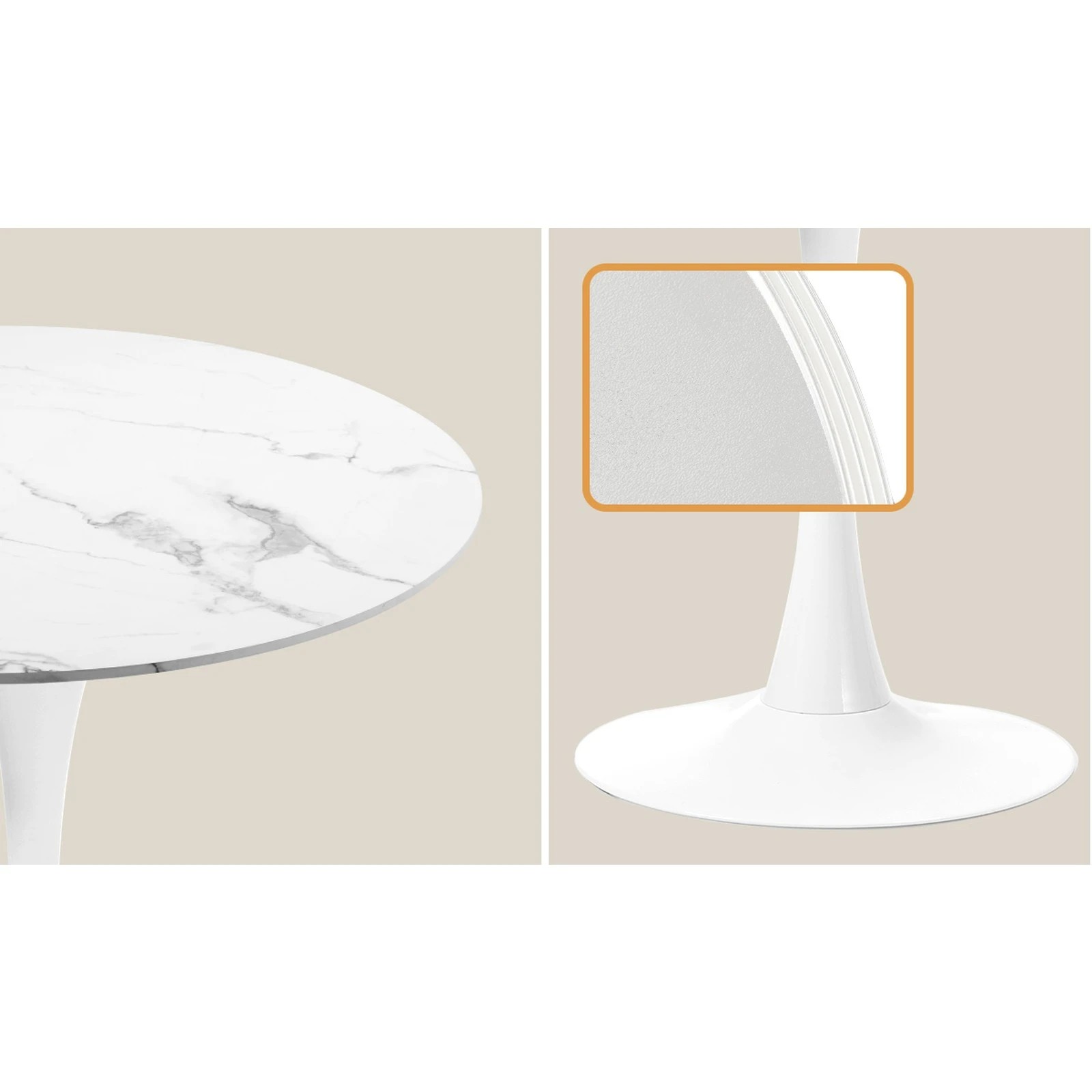 4 Oikiture 90cm Round Dining Table with 4x Dining Chairs PU Leather Green - Green, 4 of 9