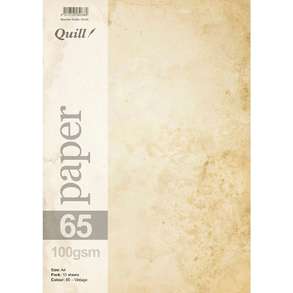 1 Quill A4 Design Paper Vintage 10 Pack, 1 of 4