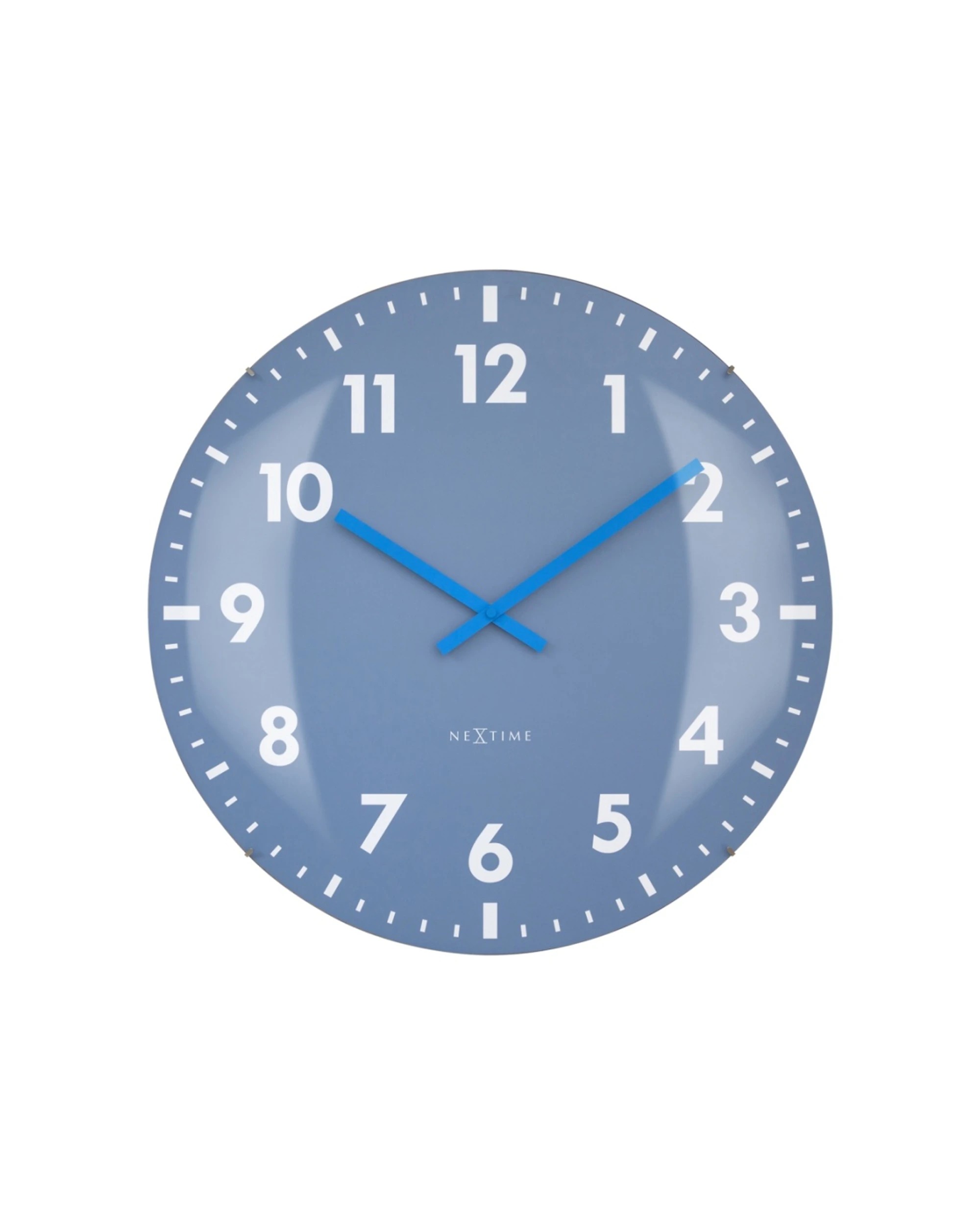 1 NeXtime Duomo Silent Wall Clock Dome Glass Lens Aluminium Hands 50cm - Blue, 1 of 5