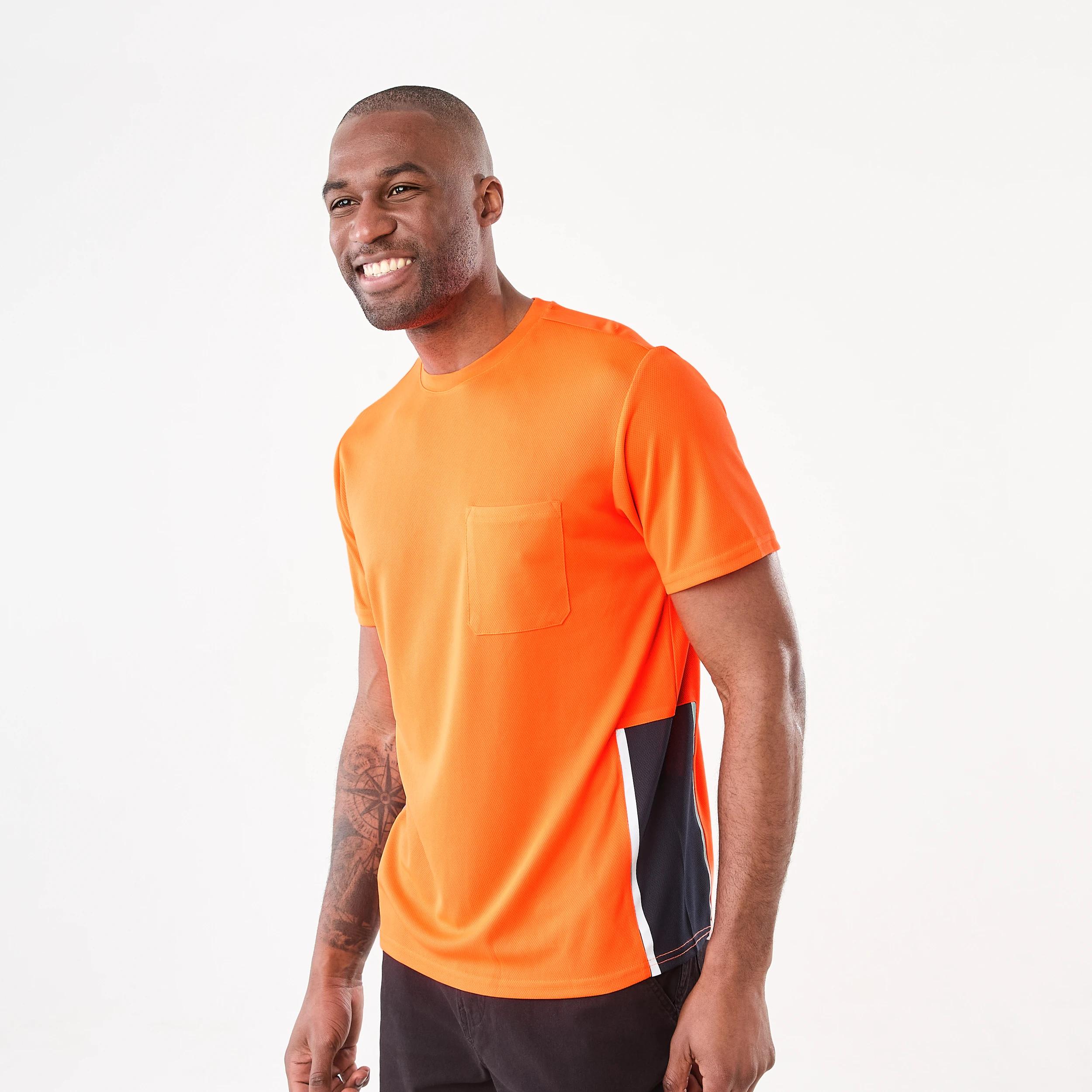 2 Workwear Short Sleeve Cool T-Shirt SAFETY ORANGE, 2 of 7
