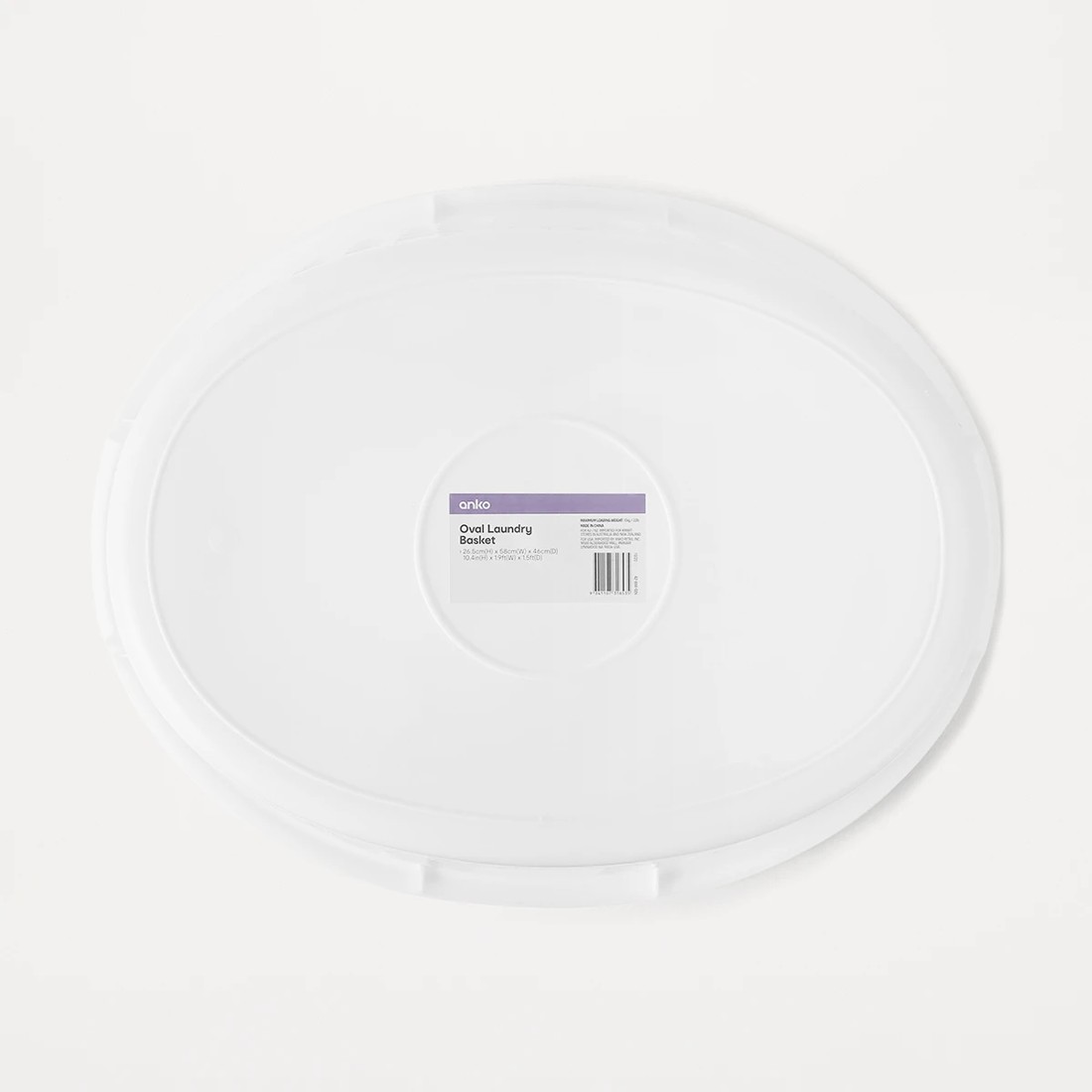 4 Oval Laundry Basket - White, 4 of 4