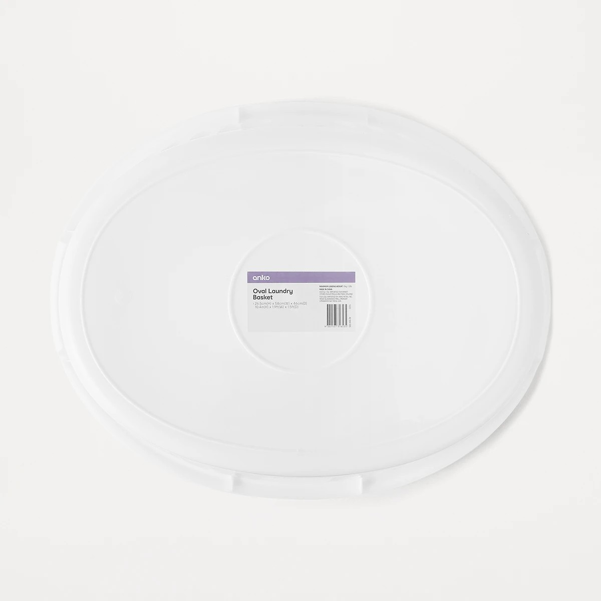 4 Oval Laundry Basket - White, 4 of 4