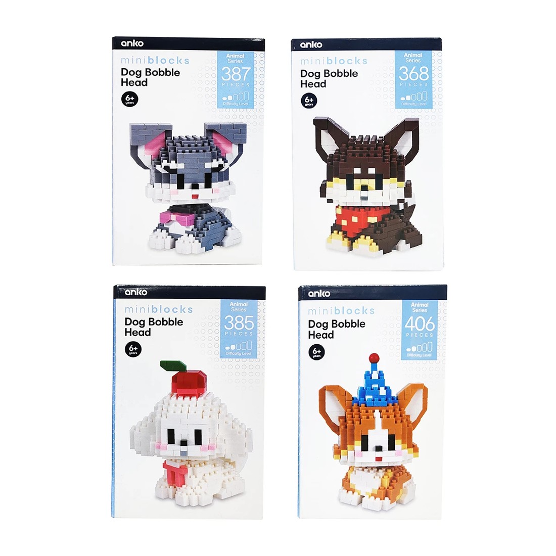1 Mini Blocks Animal Series: Dog Bobble Head - Assorted, 1 of 10