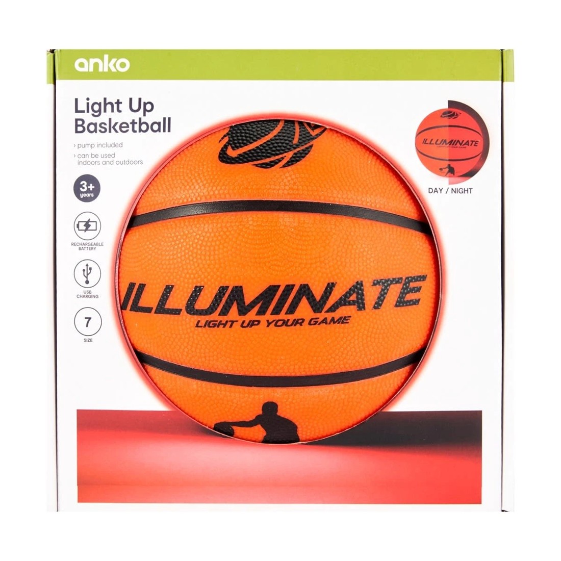 7 Light Up Basketball - Size 7, Orange, 7 of 8