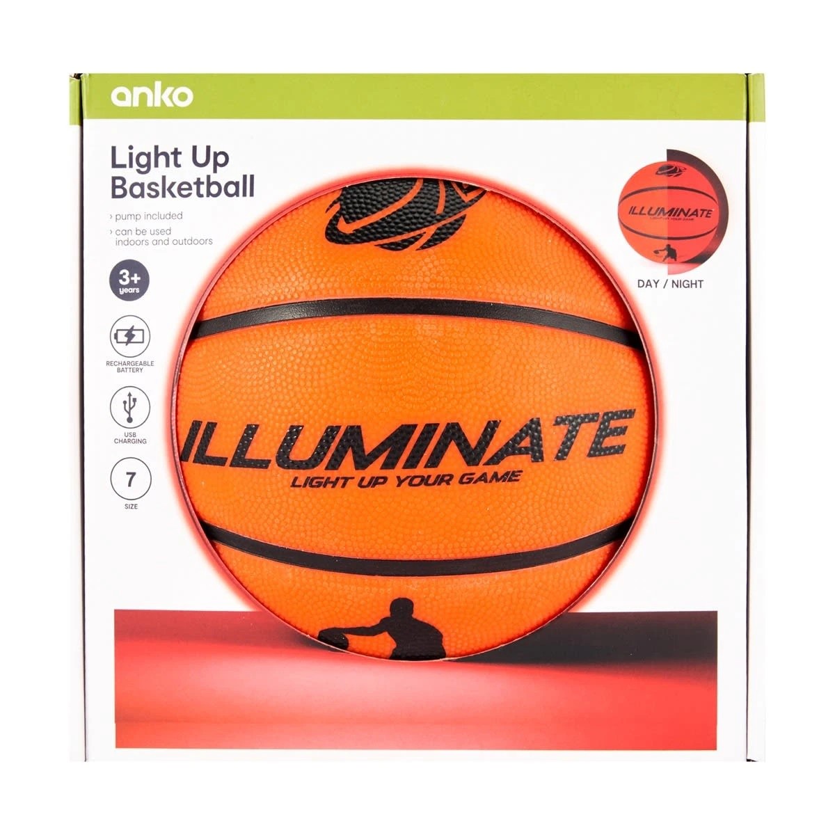 7 Light Up Basketball - Size 7, Orange, 7 of 8