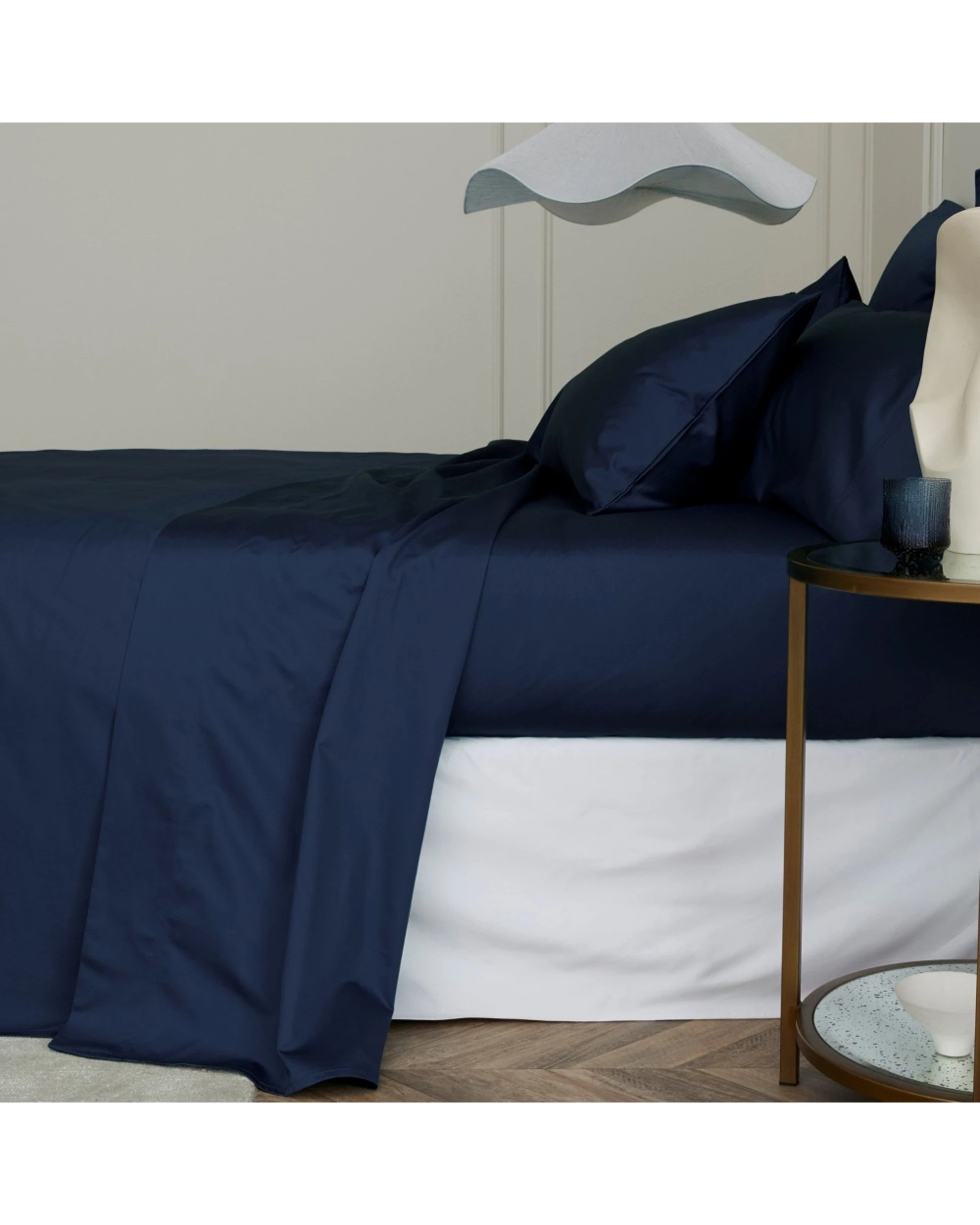 1 Bedding co Sheet Set 1200TC Egyptian Cotton Navy - King Bed - Blue, 1 of 5