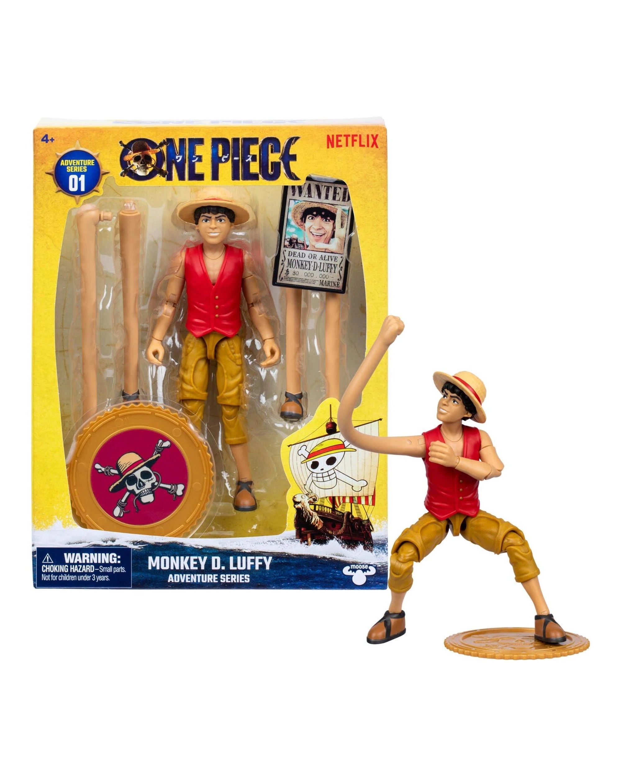 1 One Piece Netflix Adventure Series 1 Monkey D Luffy Action Figure, 1 of 9