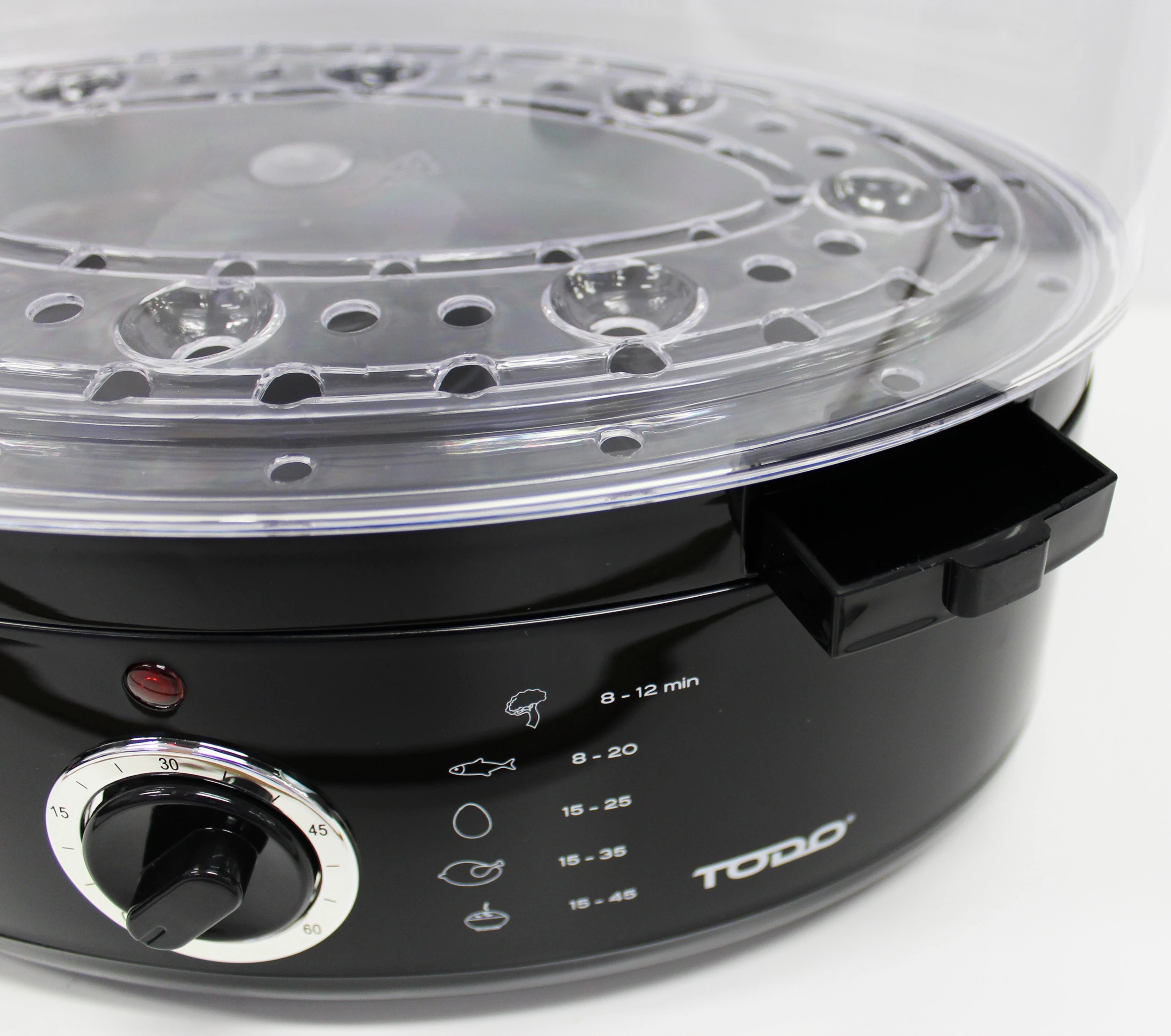 3 TODO 9L Steam Cooker Steamer 3 Tray 800W Power Dial Timer Healthy Stackable, 3 of 6