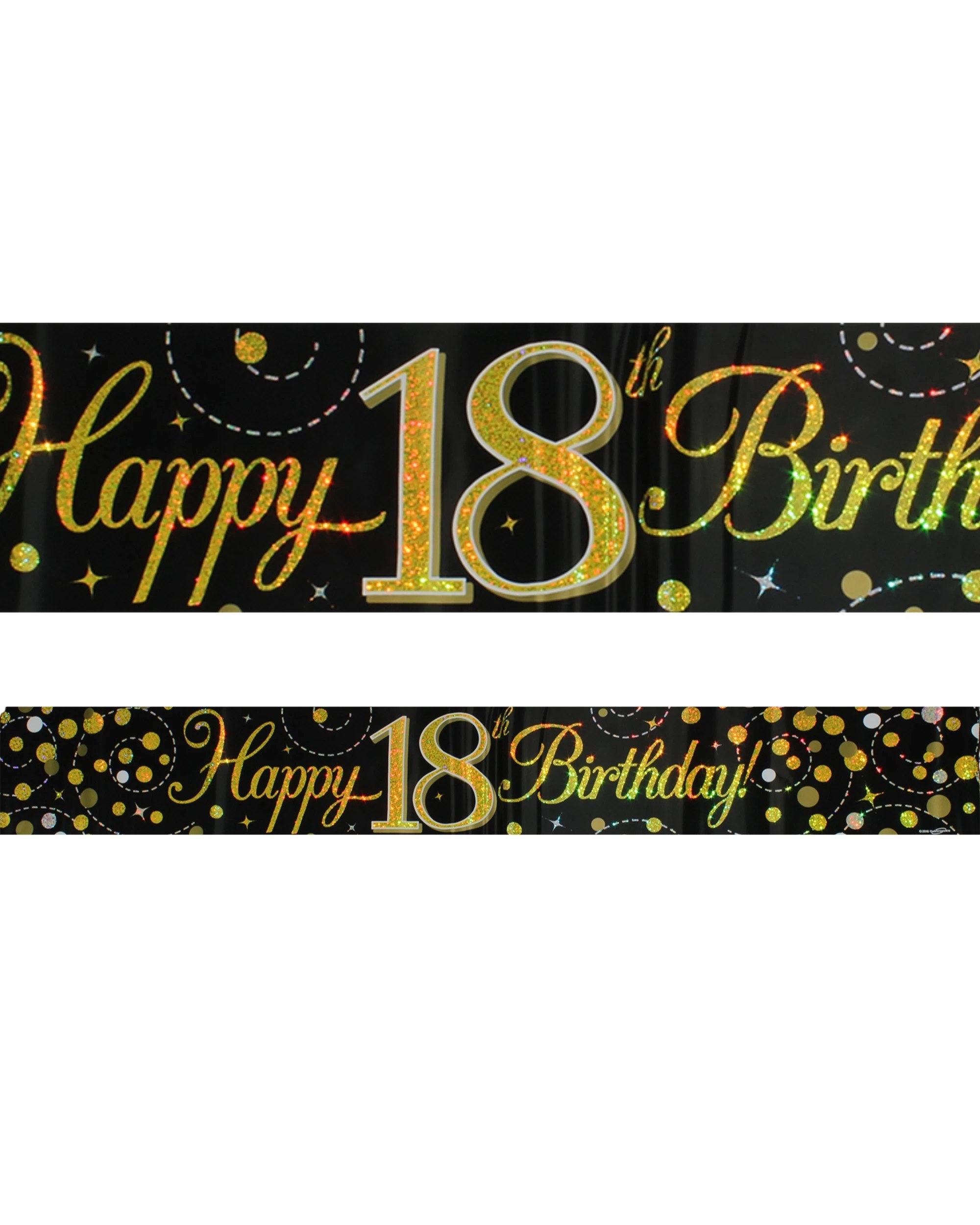 1 Alpen Sparkling Fizz 18th Happy Birthday Banner - Black, 1 of 1